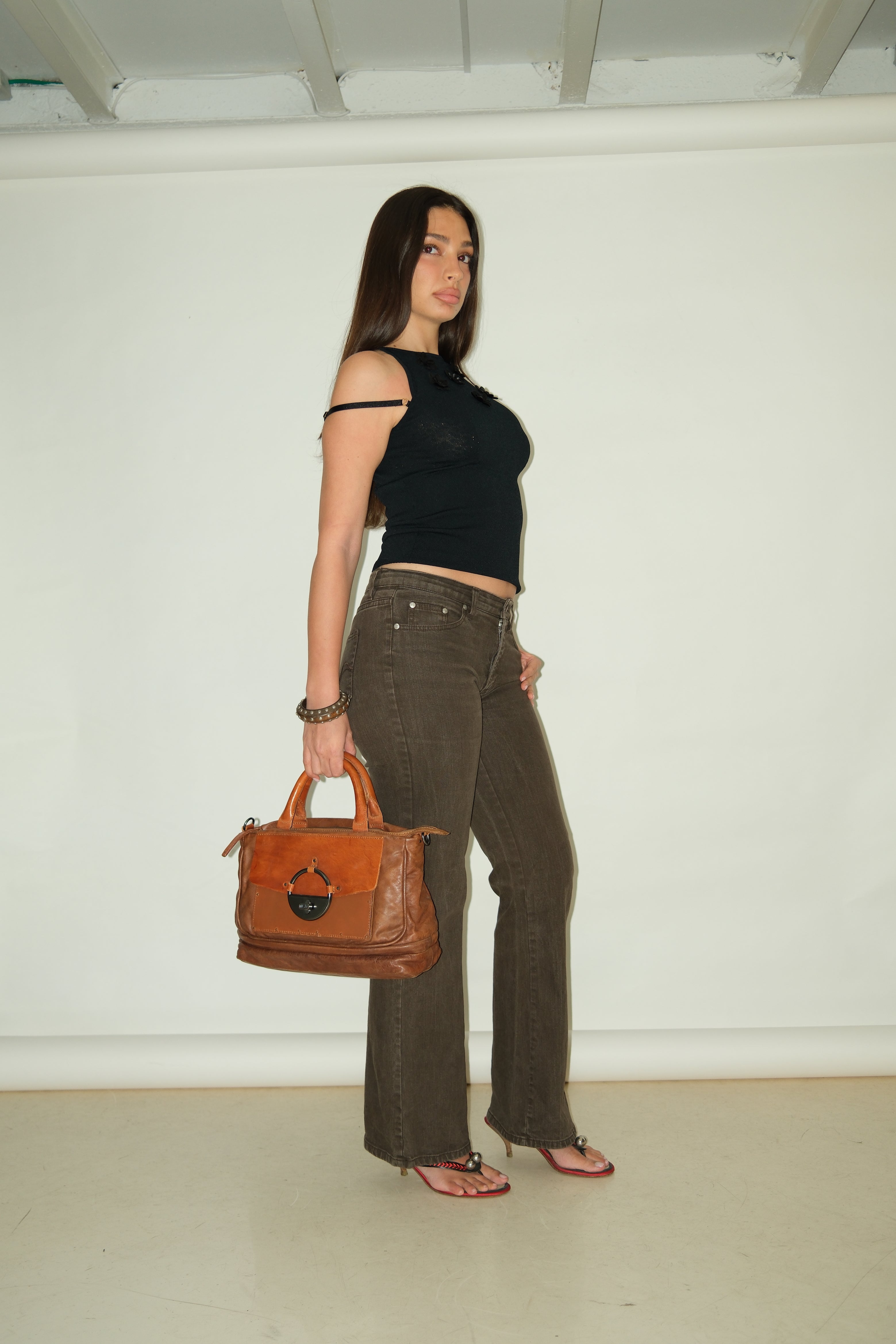 BROWN TONE JEANS SIZE 37-38