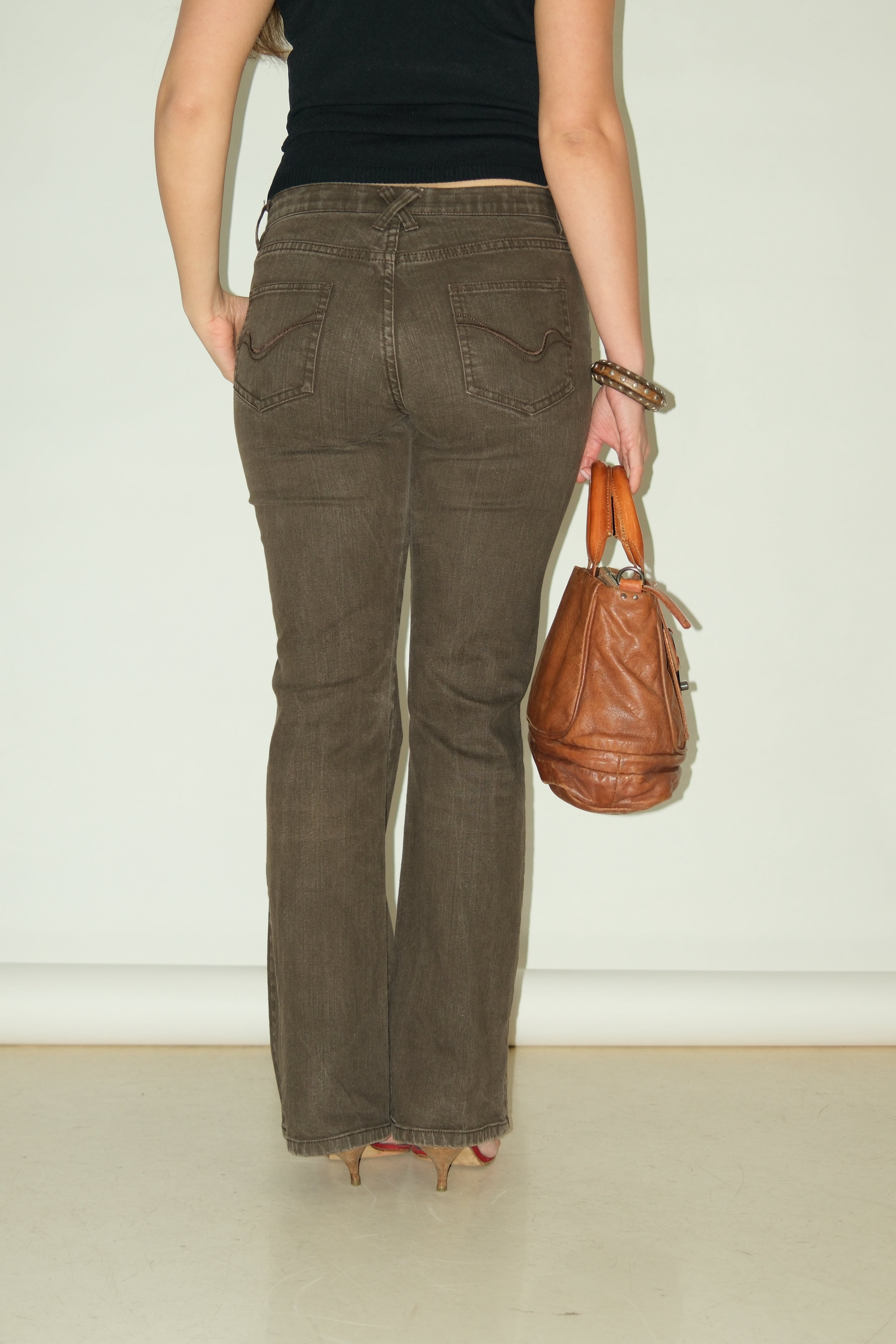 BROWN TONE JEANS SIZE 37-38