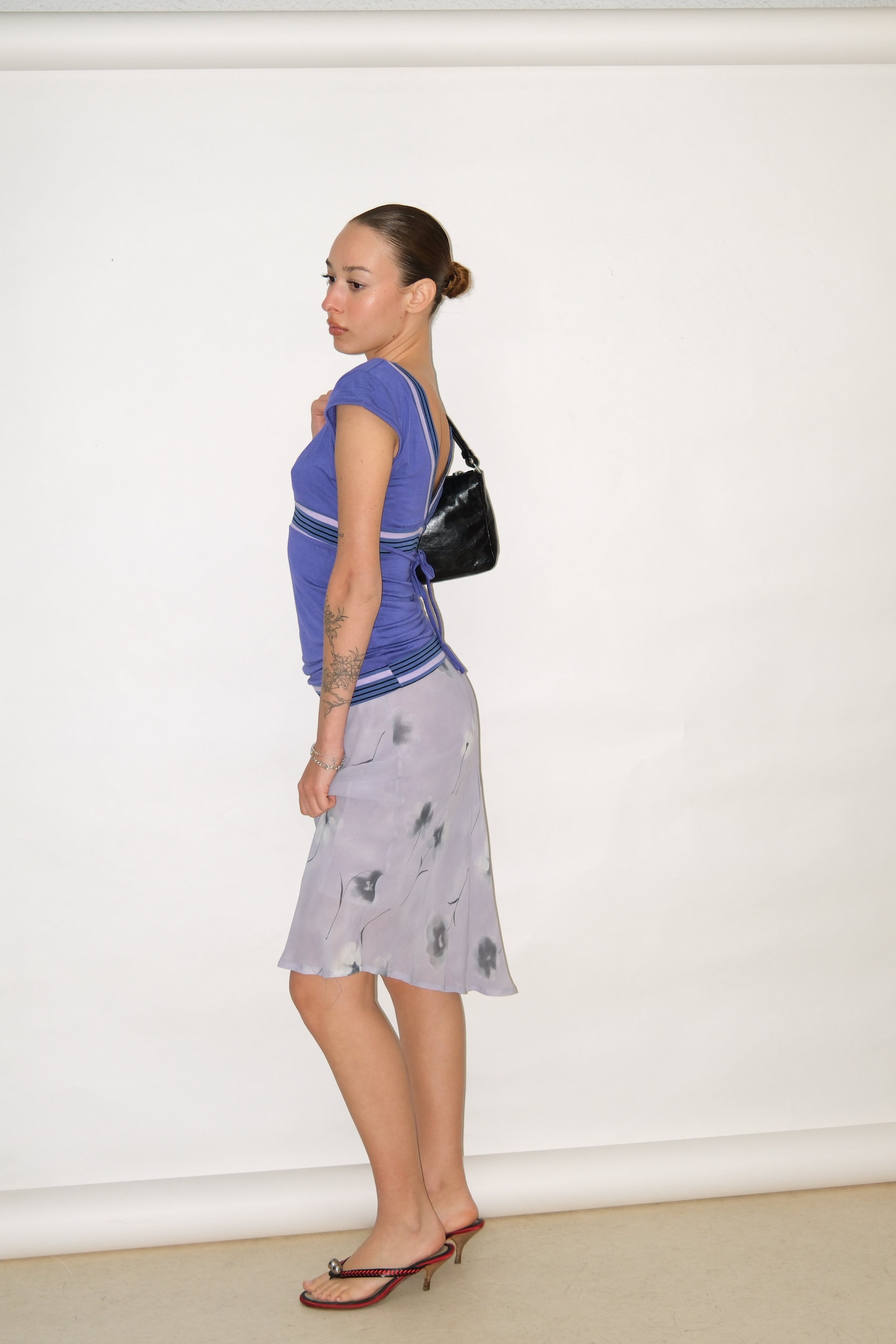 LILAC BRIGHT FLOWERS SKIRT