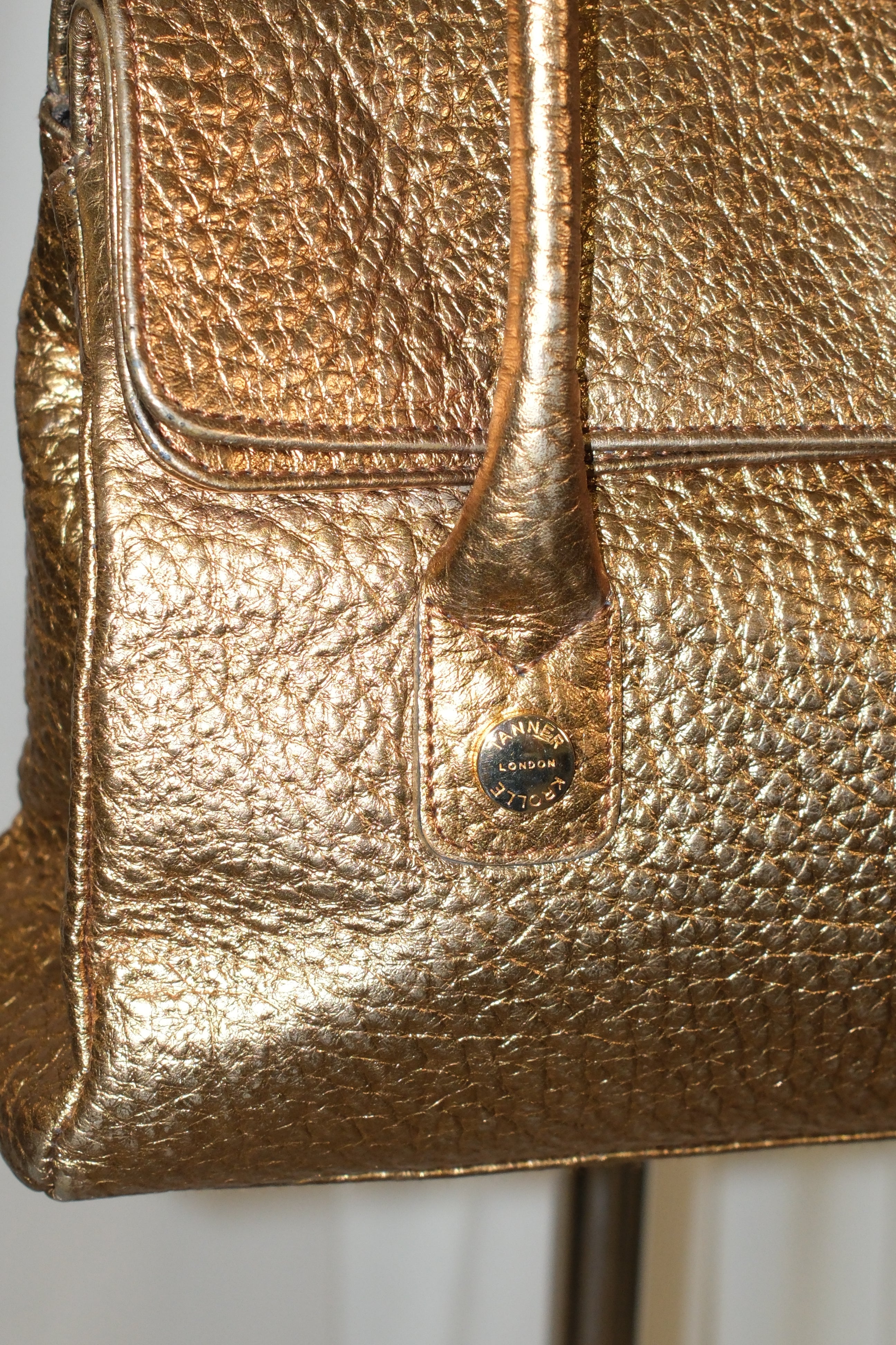 Tanner Krolle metallic gold shoulder bag