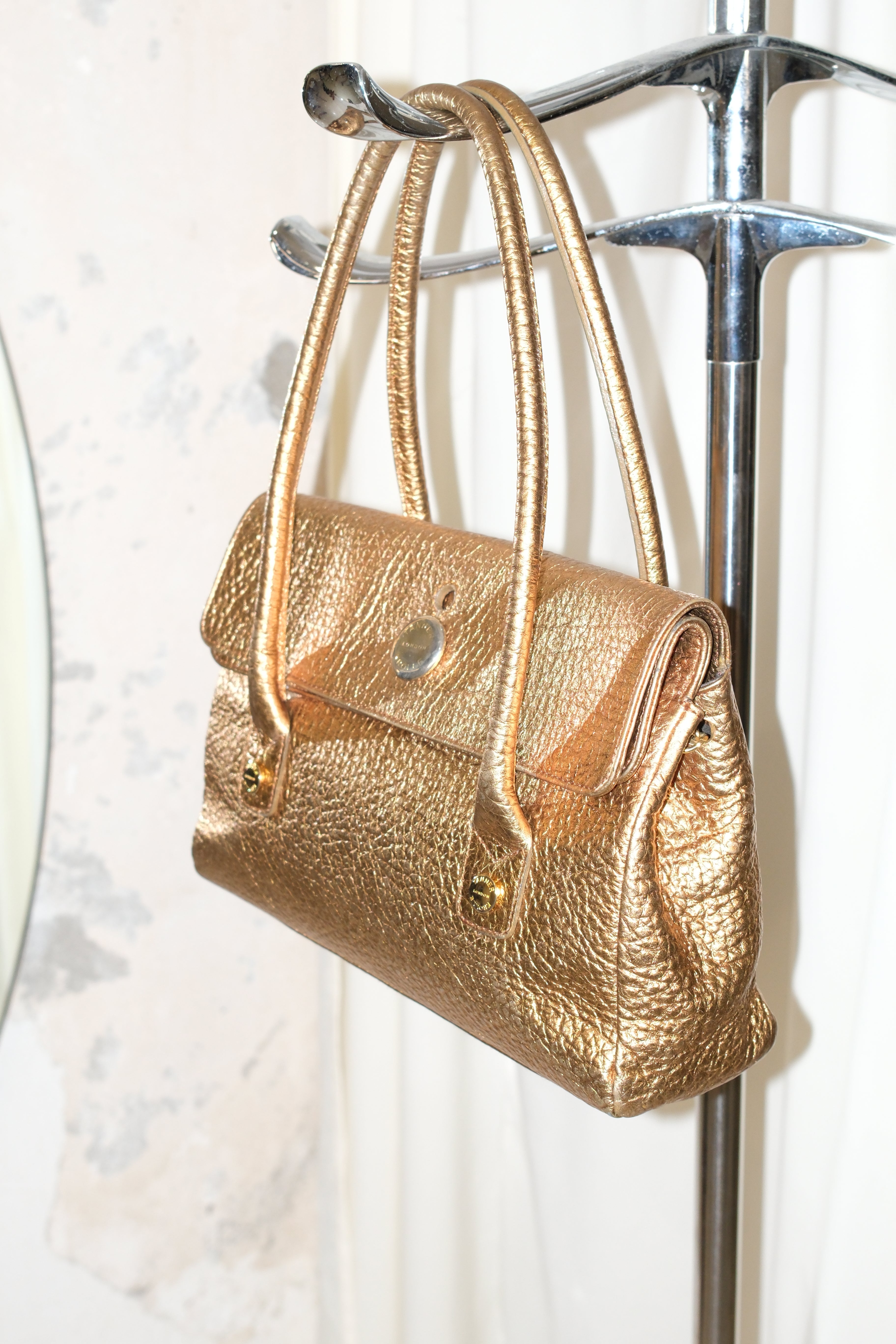 Tanner Krolle metallic gold shoulder bag