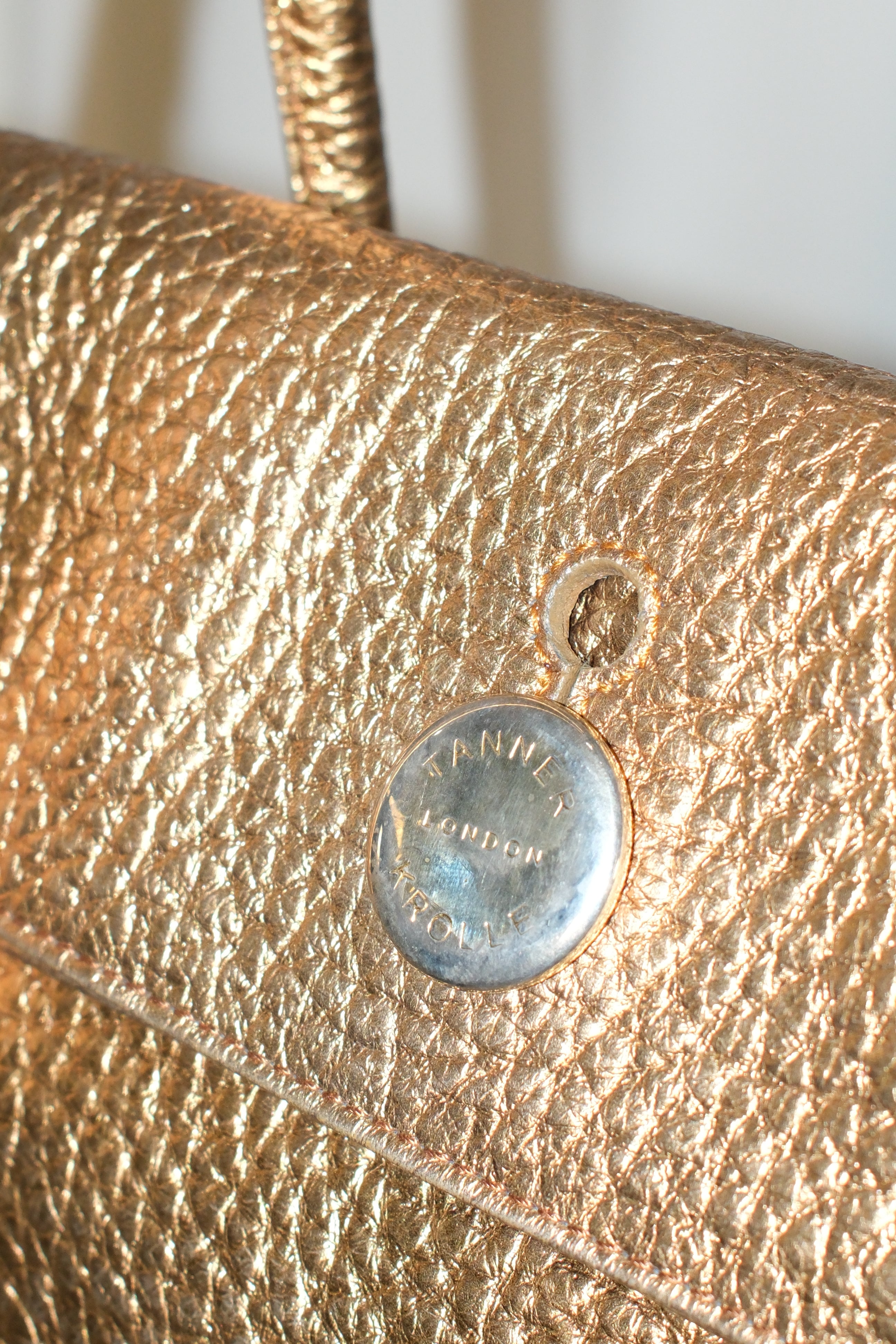 Tanner Krolle metallic gold shoulder bag
