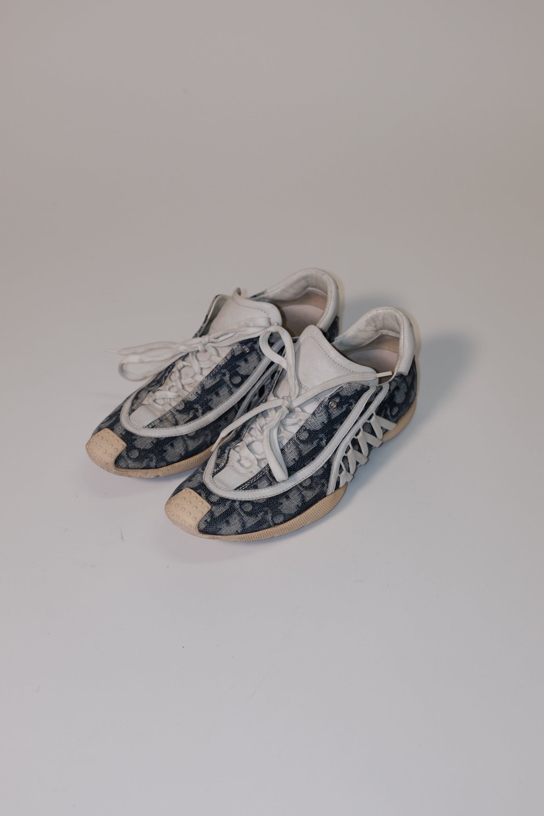2003 Dior blue monogram corset sneakers