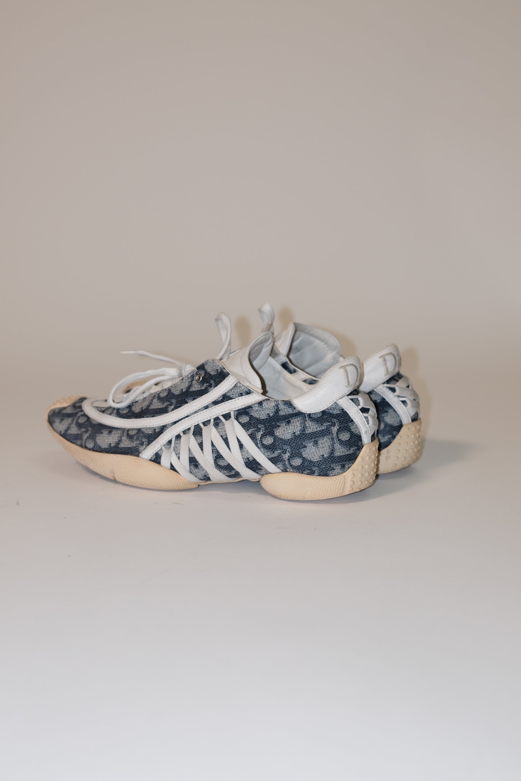 2003 Dior blue monogram corset sneakers