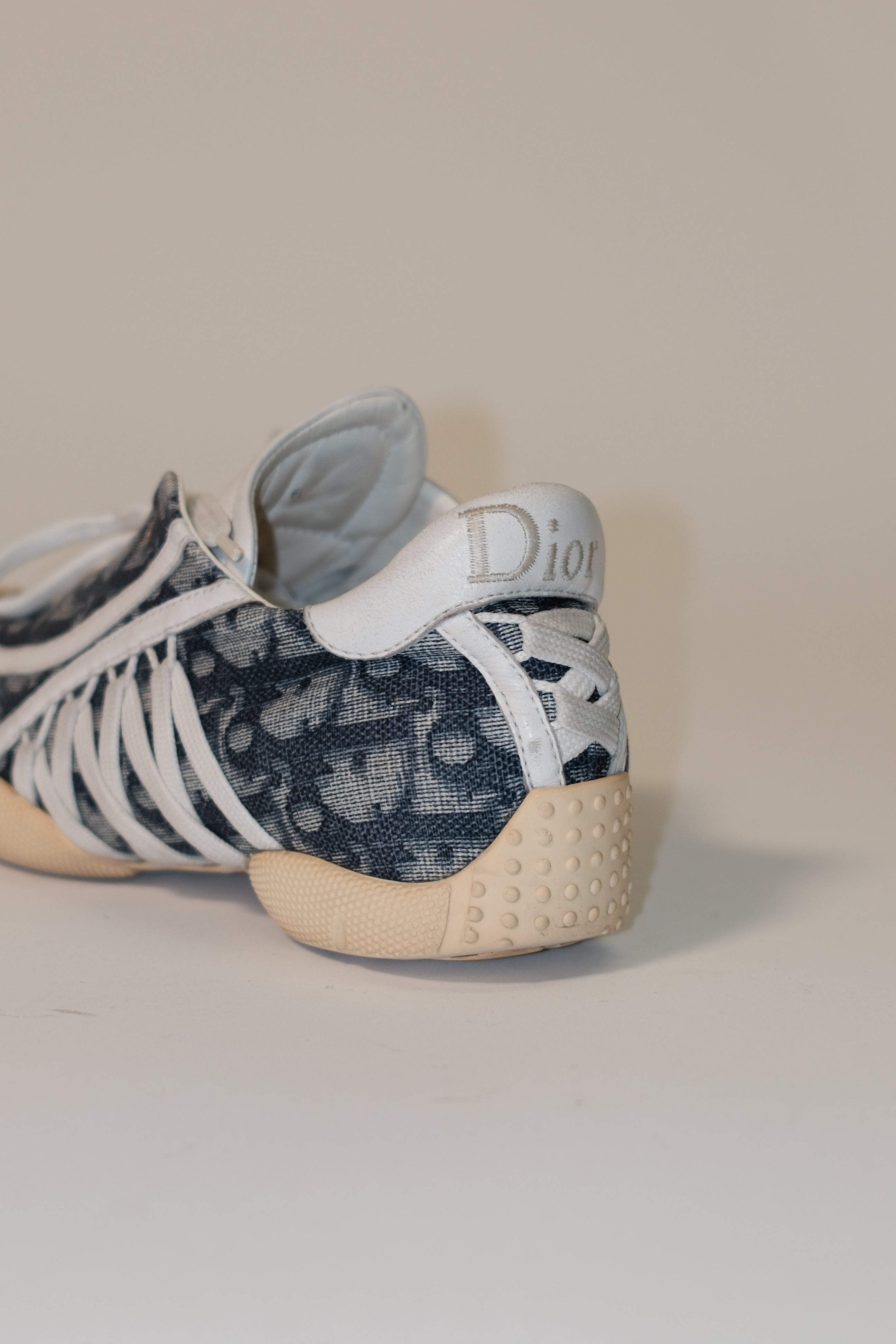 2003 Dior blue monogram corset sneakers