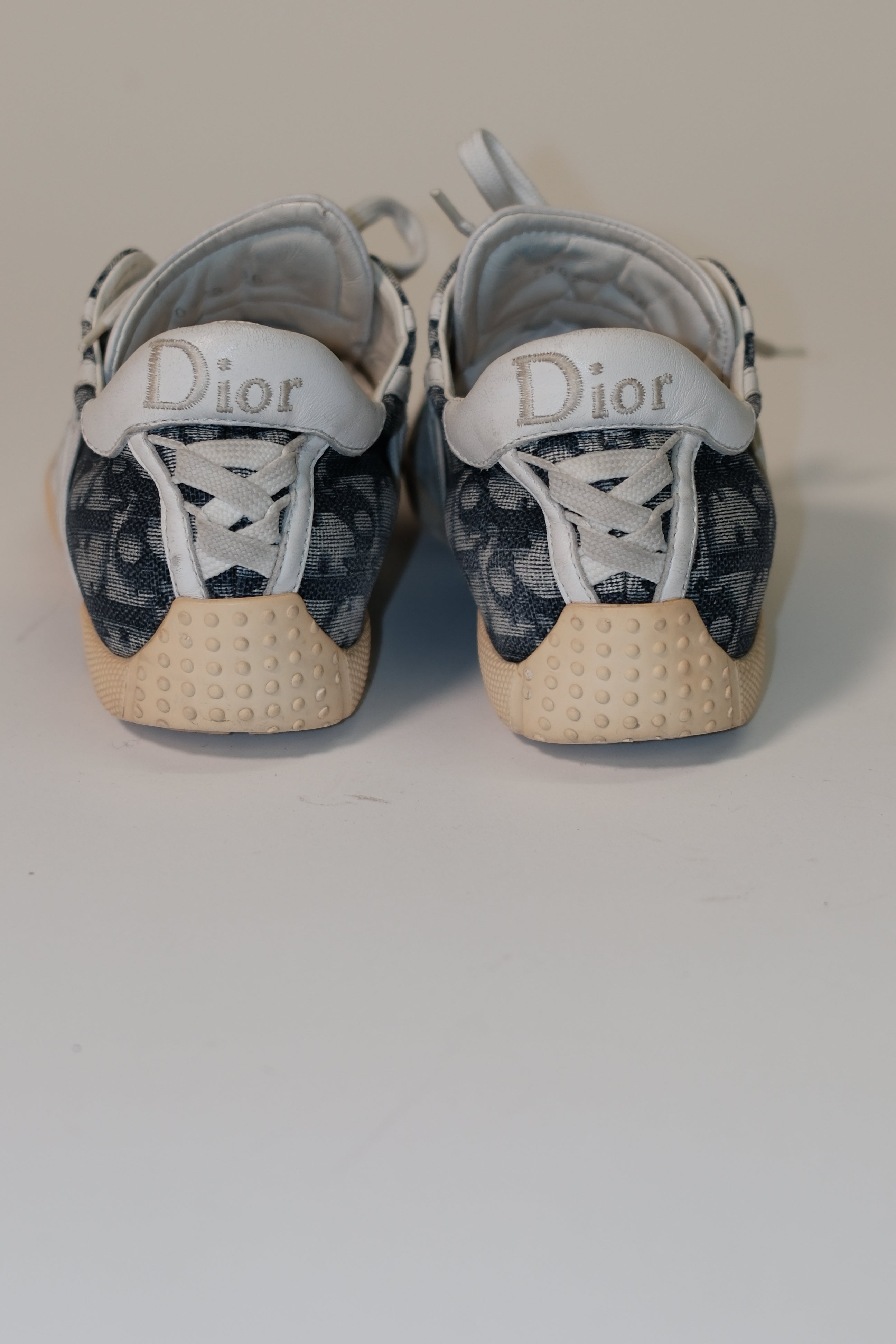 2003 Dior blue monogram corset sneakers