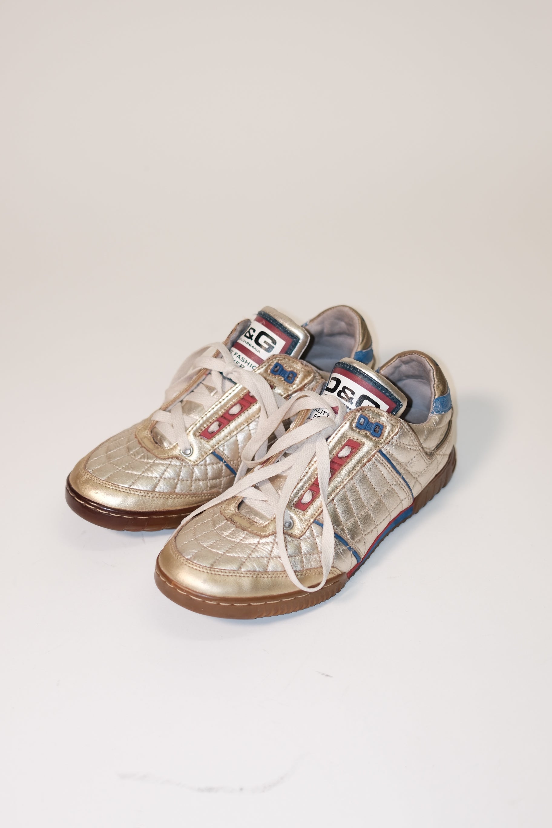 D&G low silver trainer