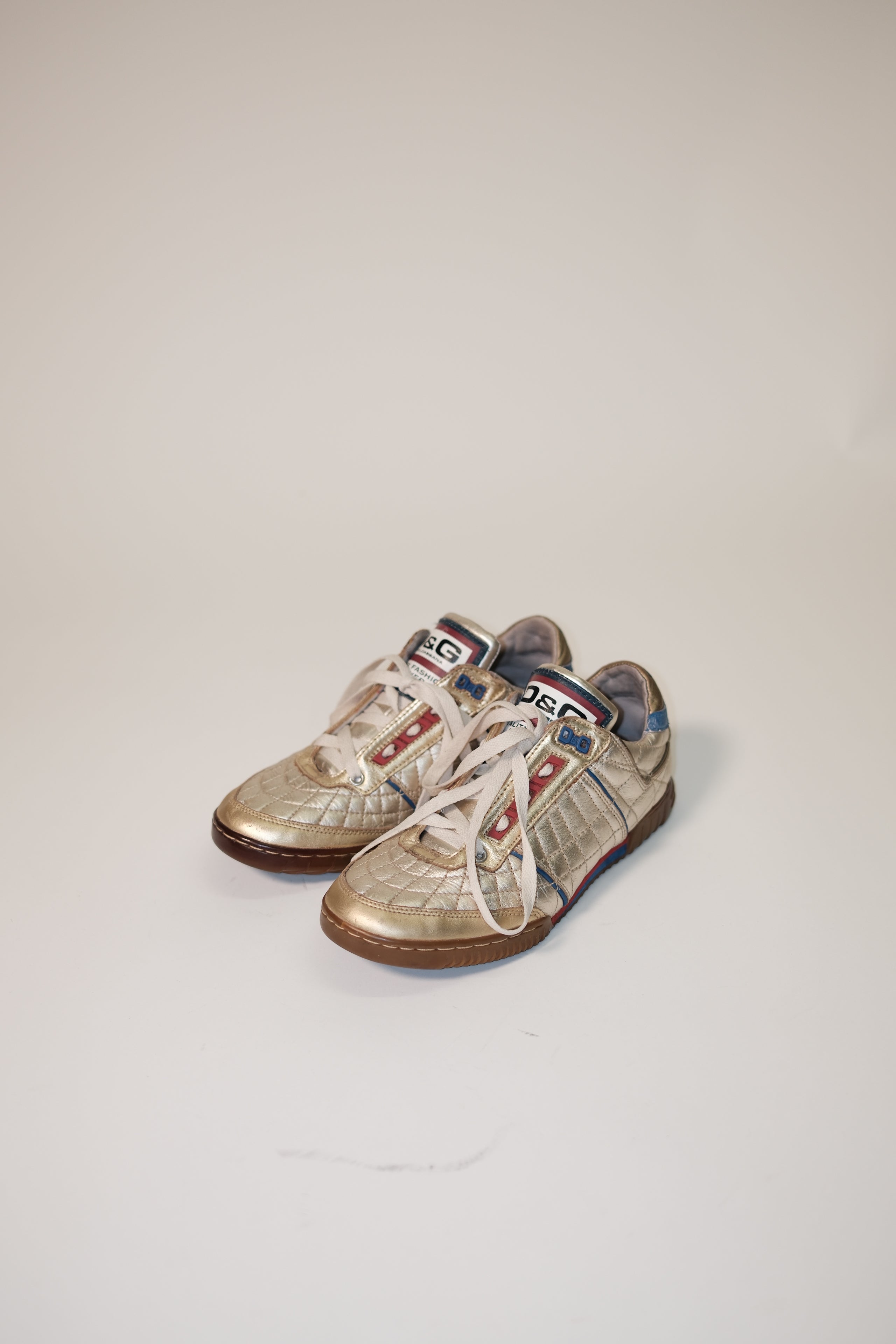 D&G low silver trainer