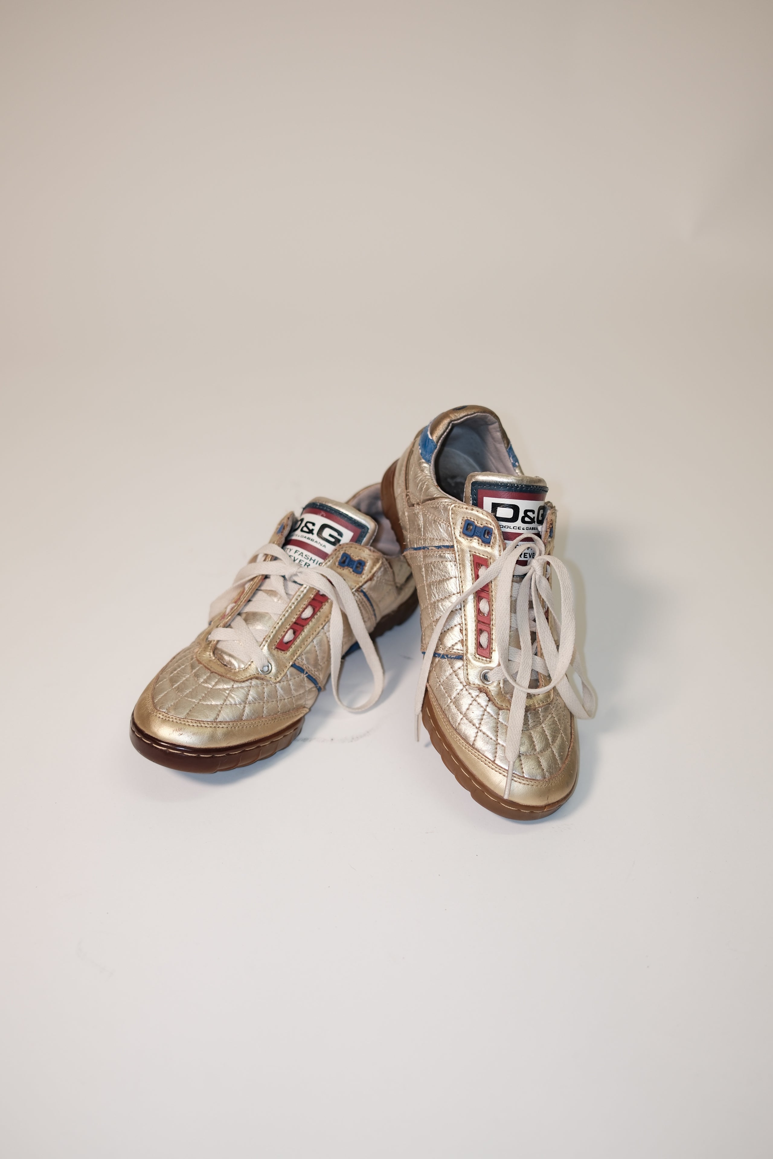D&G low silver trainer