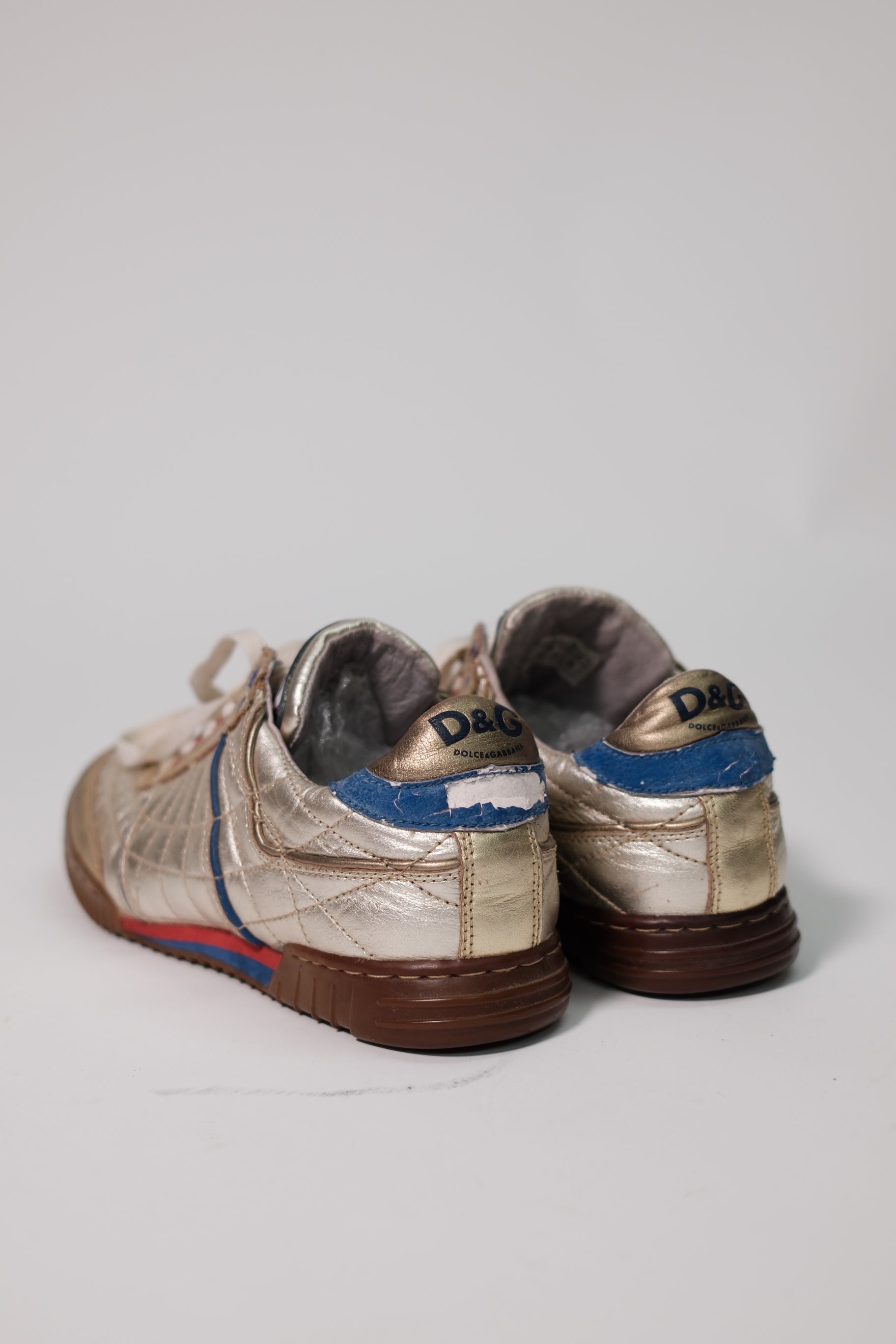 D&G low silver trainer