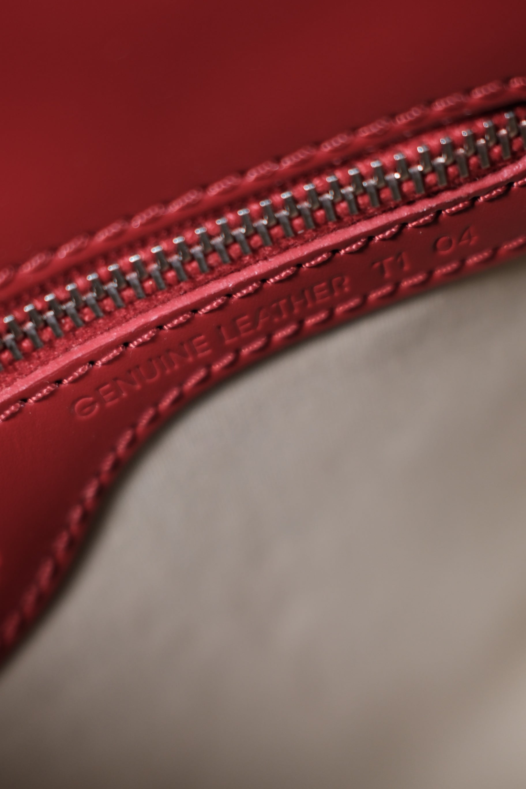 TOD'S canvas and red leather shoulder bag