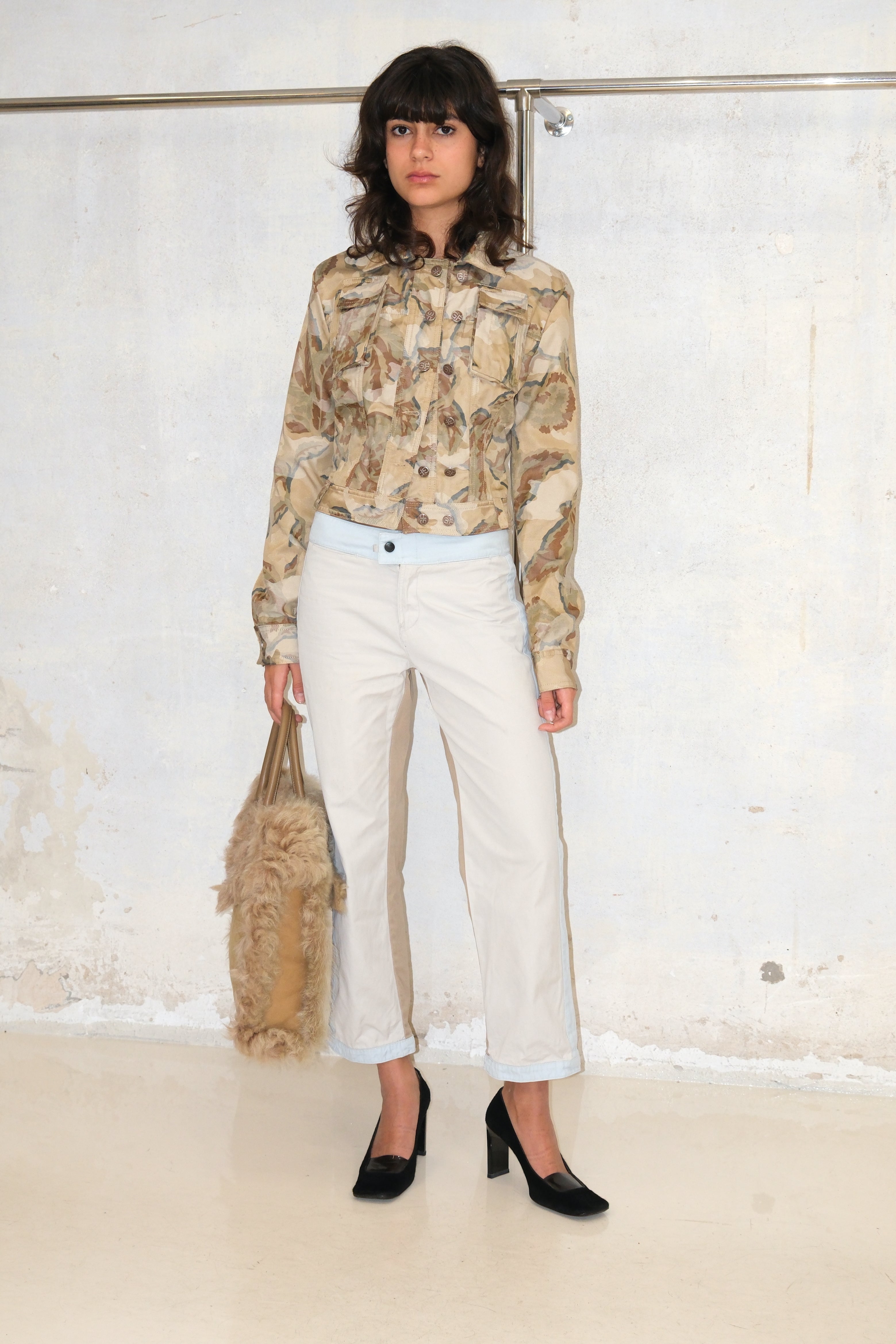 GF FERRE Military Style Cropped Jacket