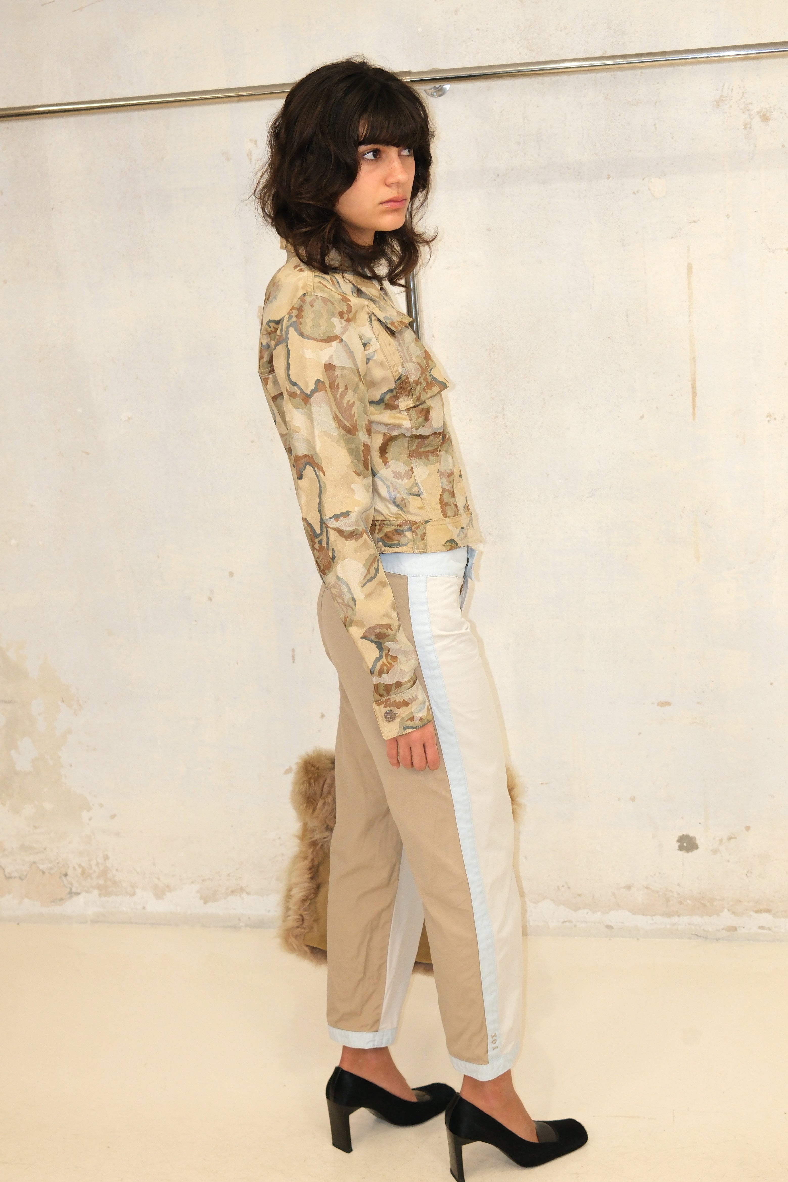 GF FERRE Military Style Cropped Jacket