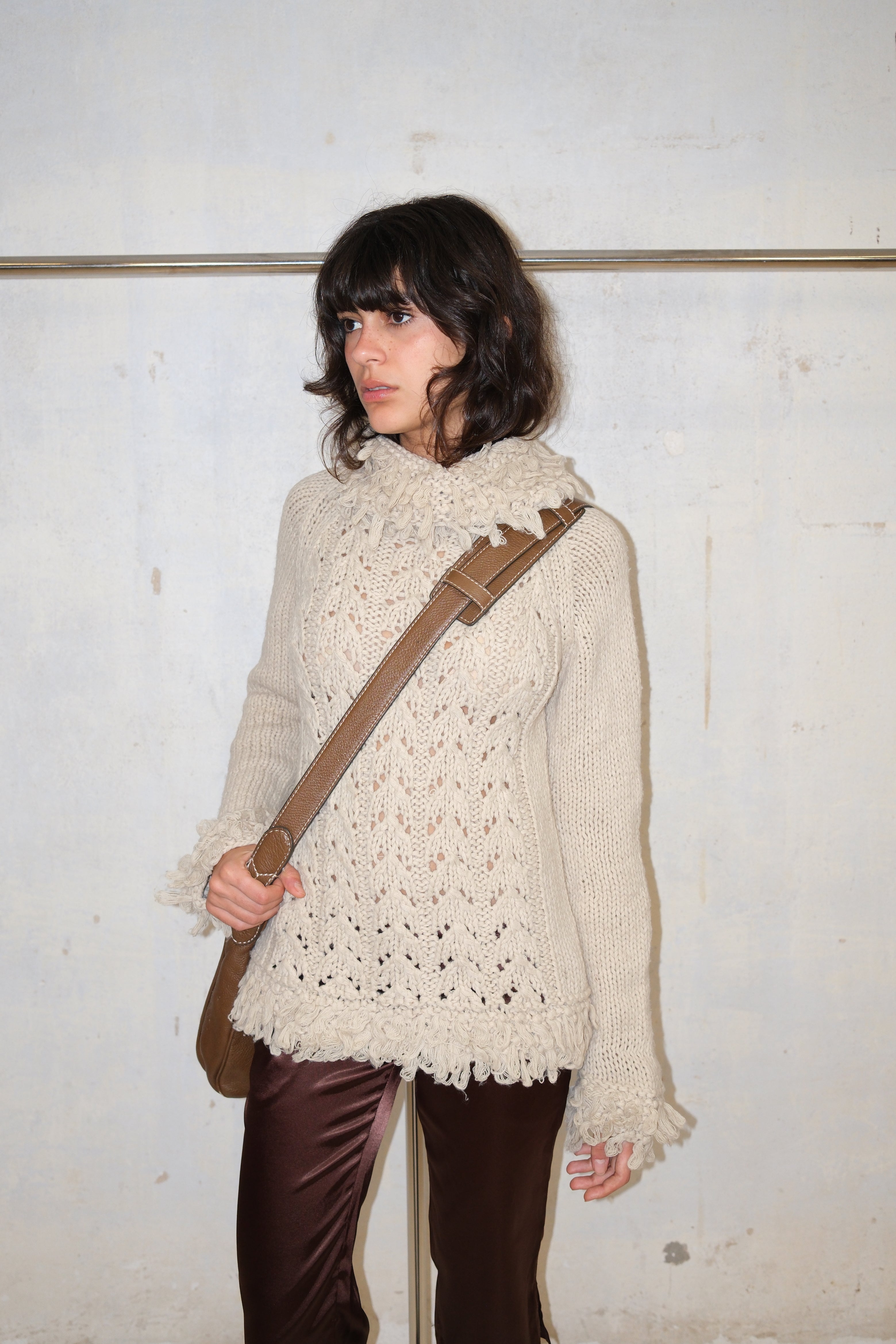 COZY WINTER OFF‑WHITE SWEATER TOP