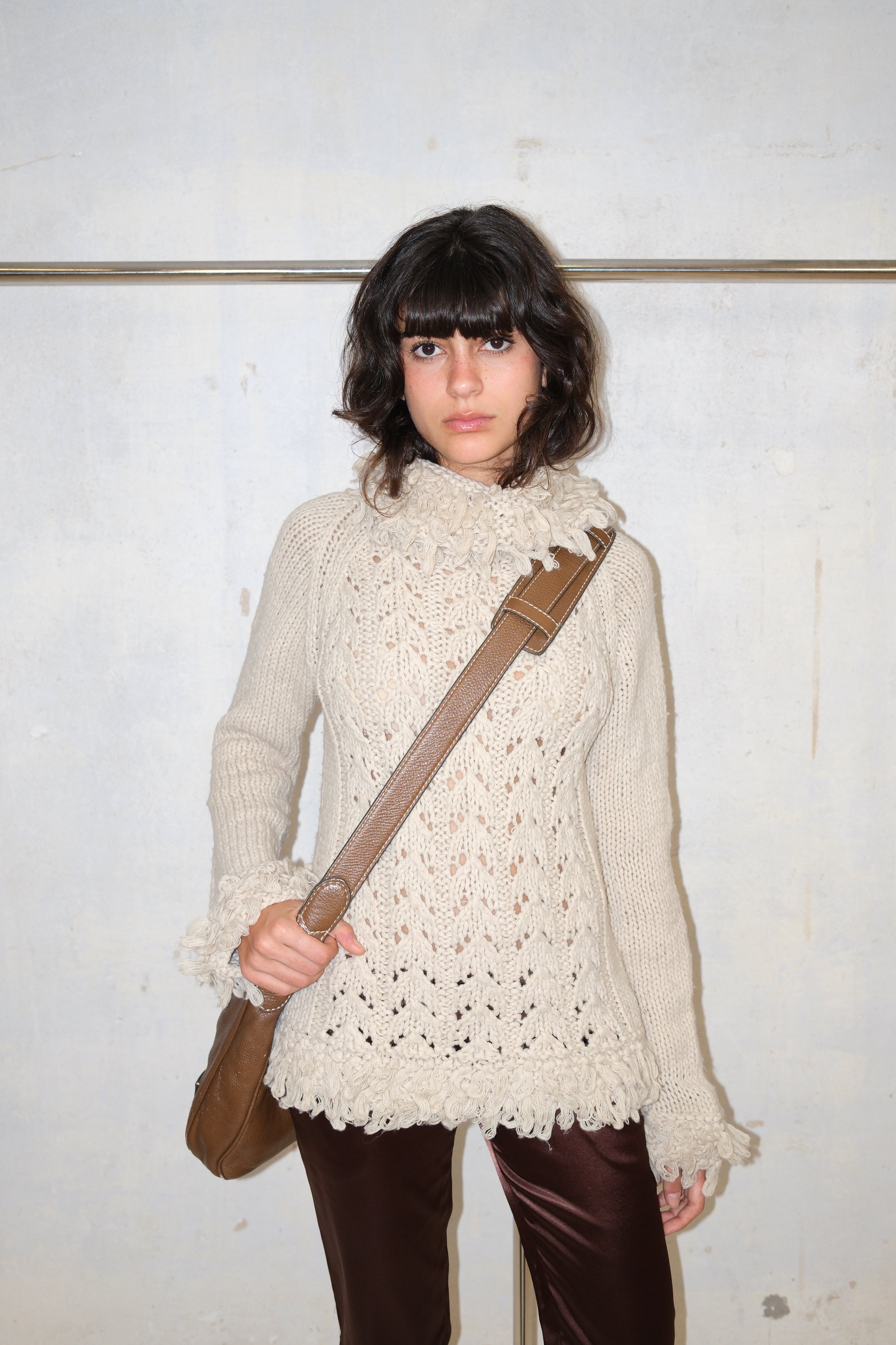 COZY WINTER OFF‑WHITE SWEATER TOP