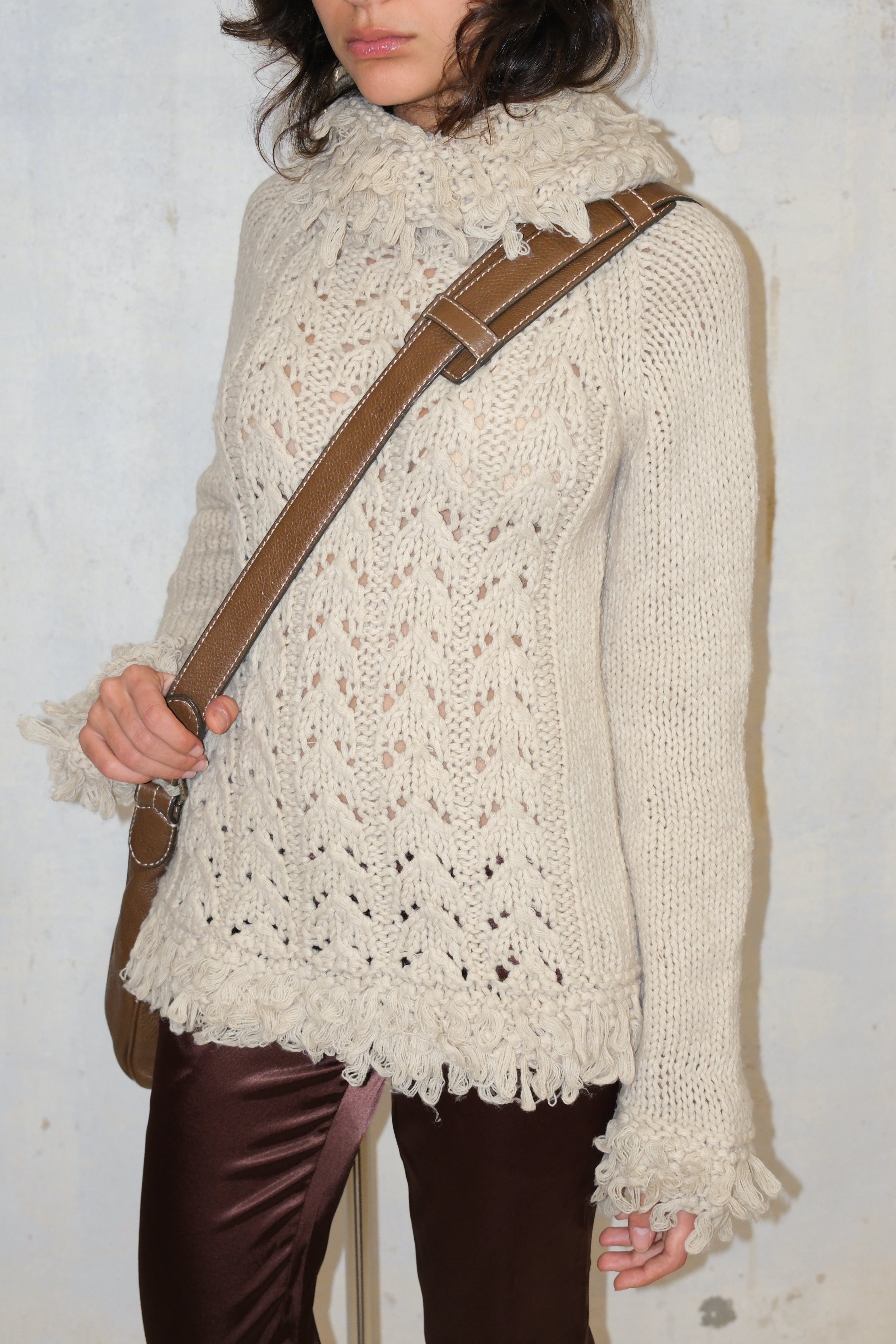 COZY WINTER OFF‑WHITE SWEATER TOP