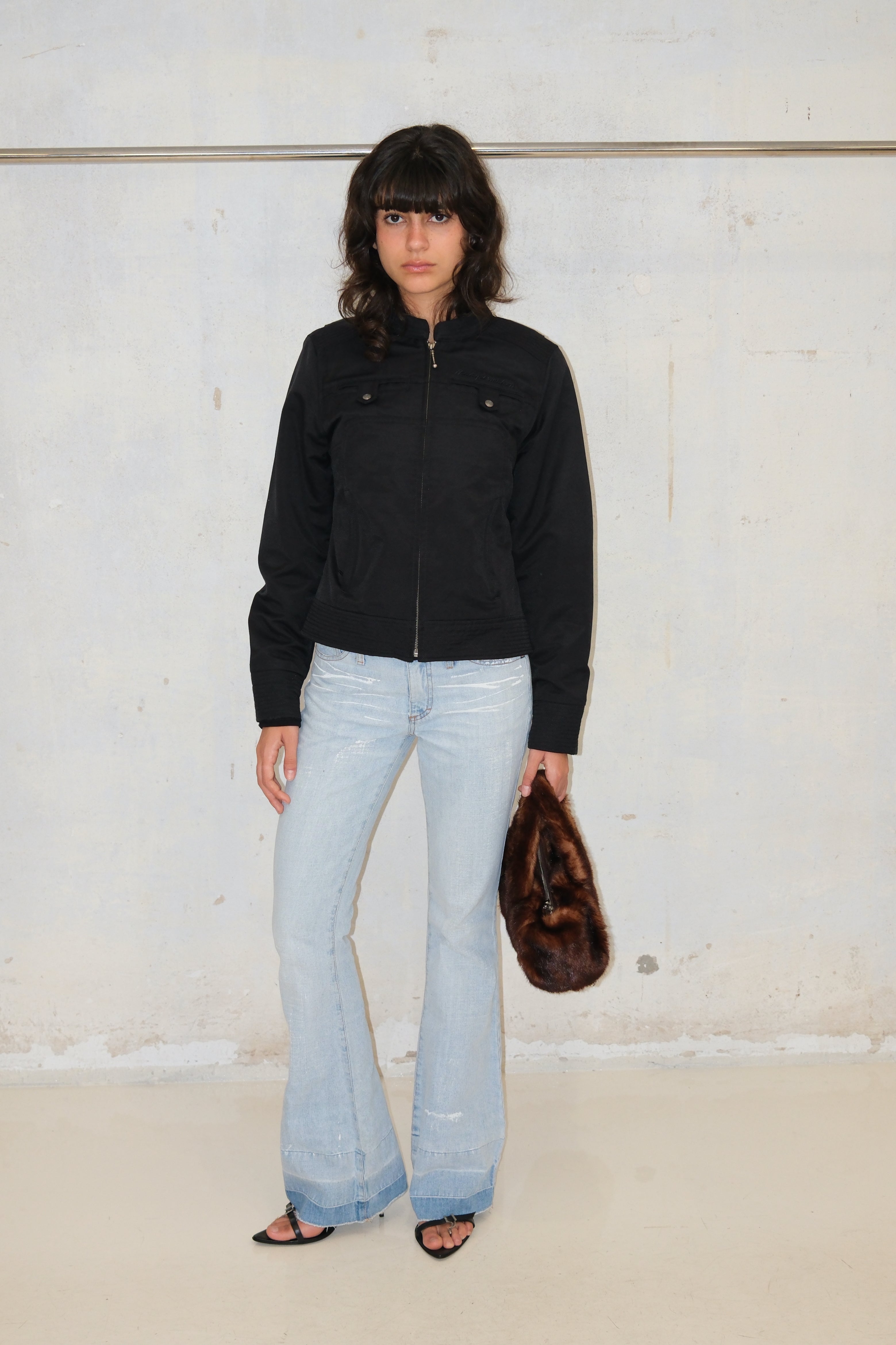 HARLEY DAVIDSON SHINY BACK MOTO JACKET