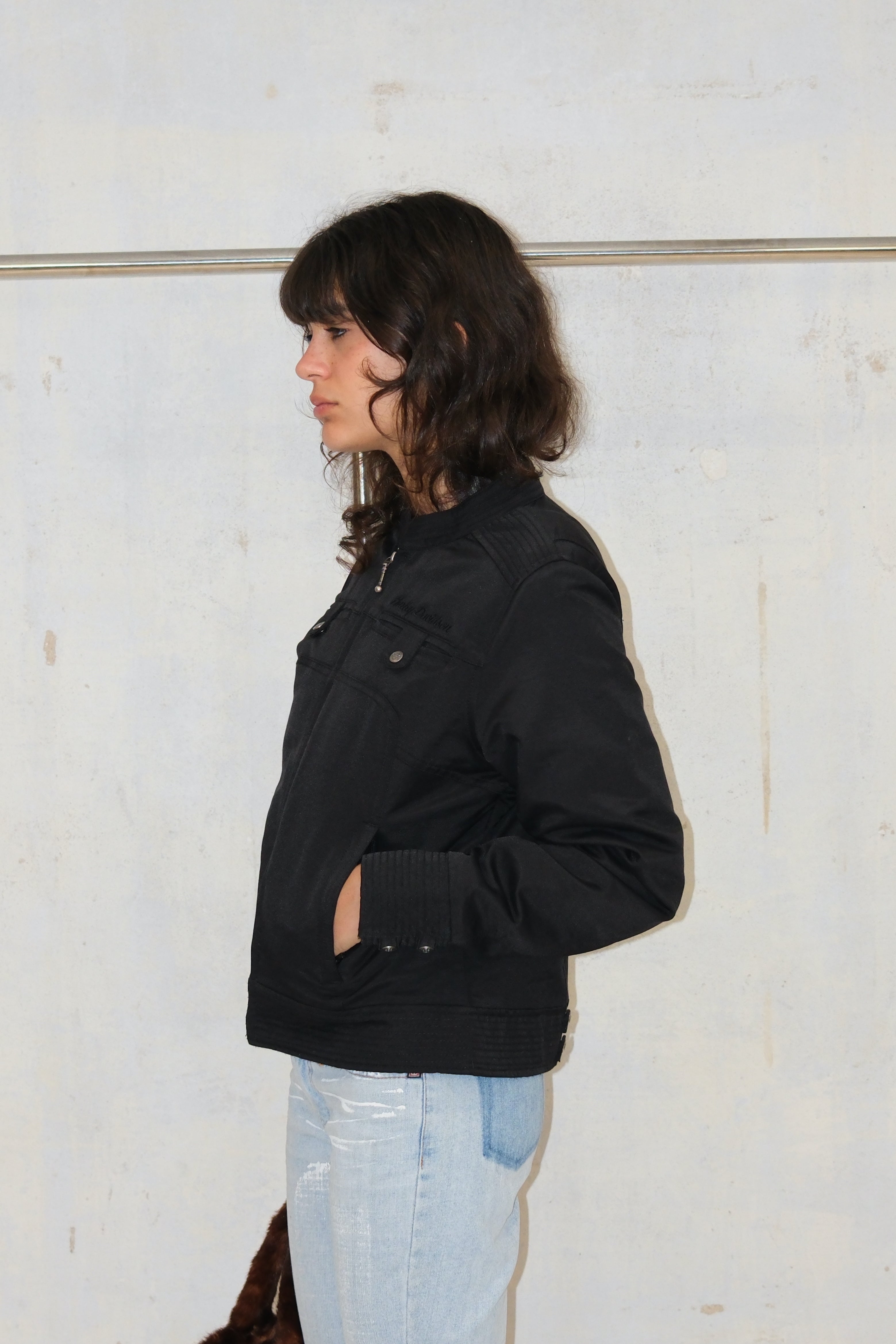 HARLEY DAVIDSON SHINY BACK MOTO JACKET