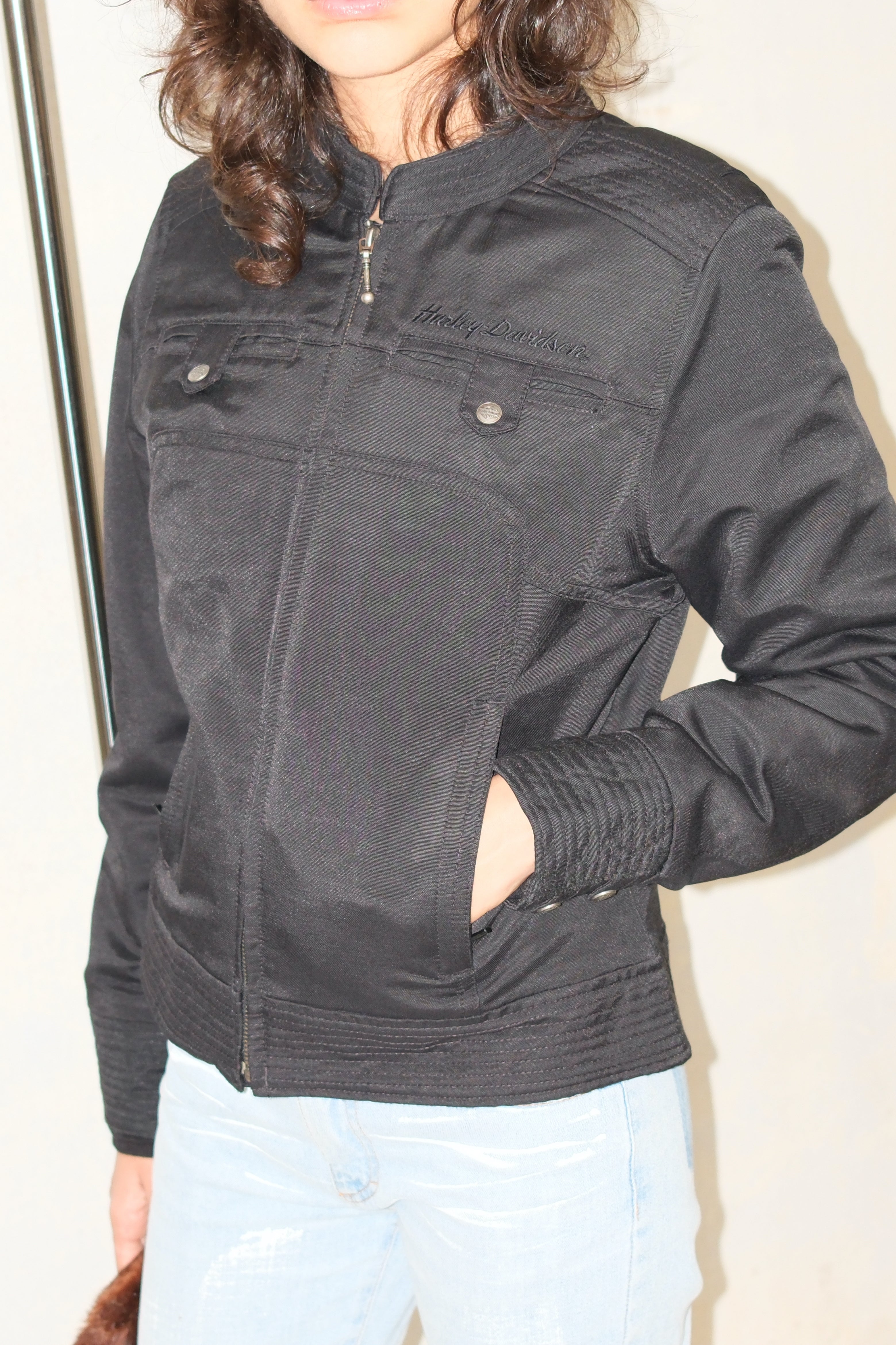 HARLEY DAVIDSON SHINY BACK MOTO JACKET