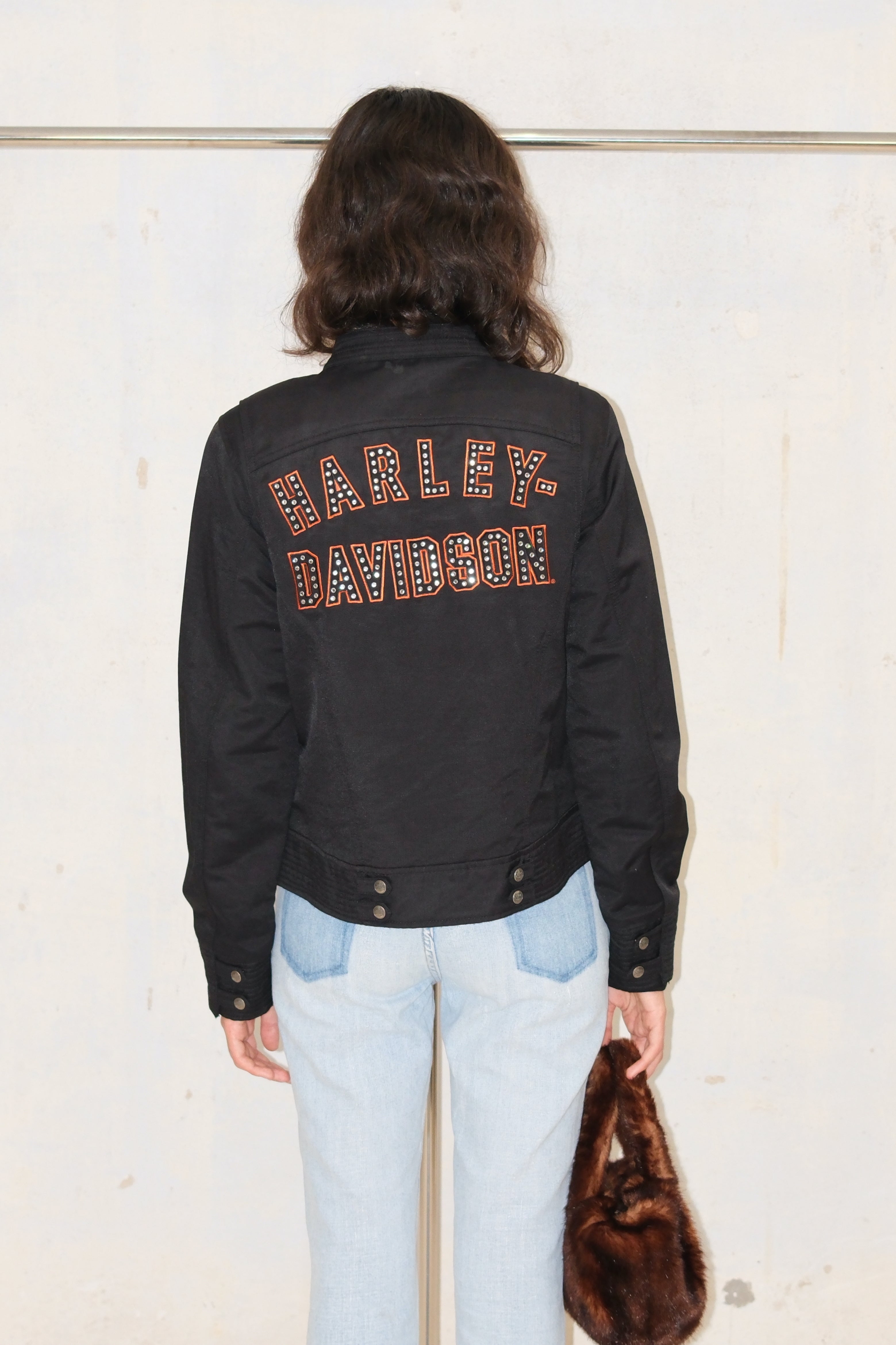 HARLEY DAVIDSON SHINY BACK MOTO JACKET