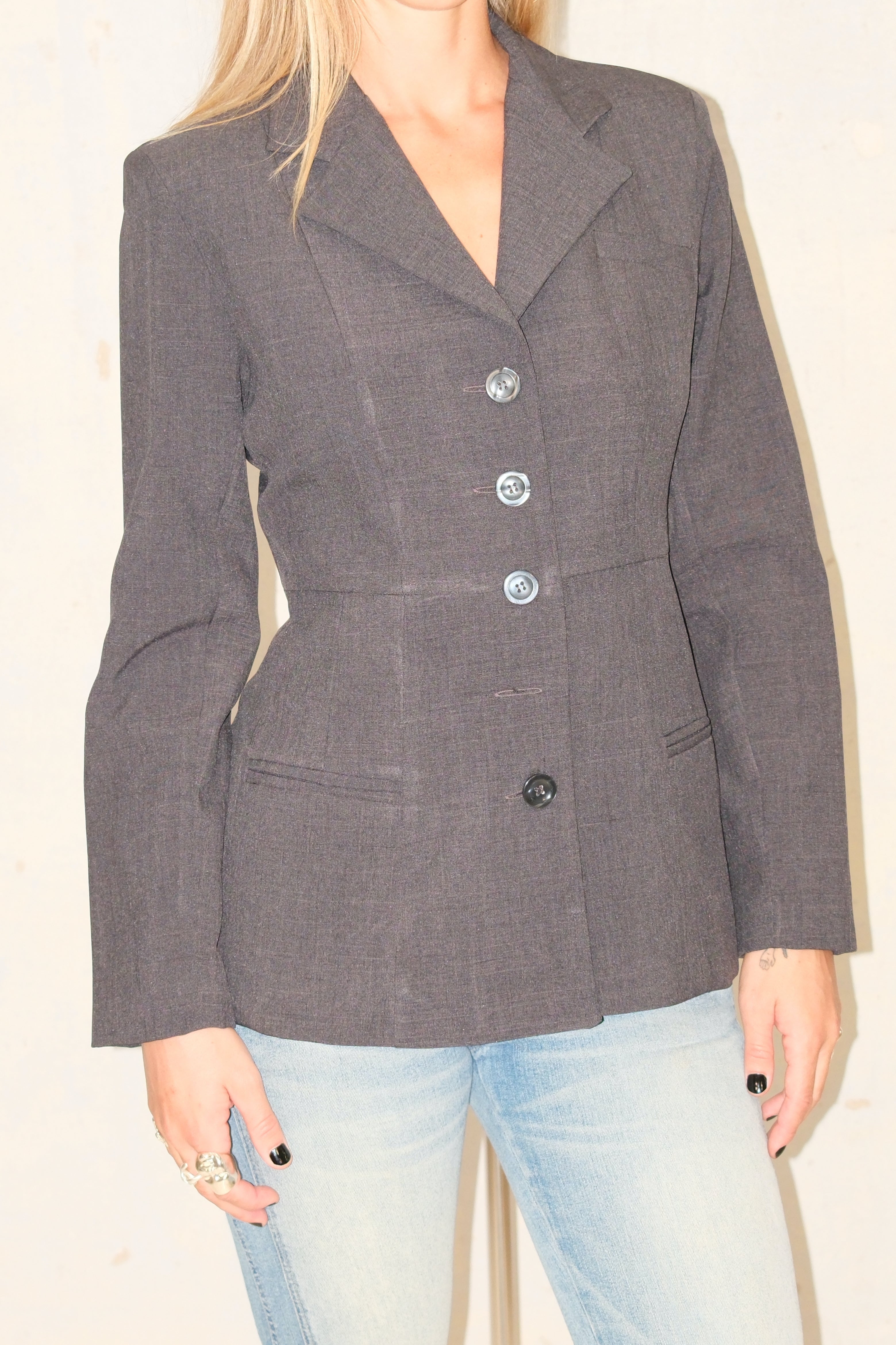 DARK GRAY OFFICE BLAZER