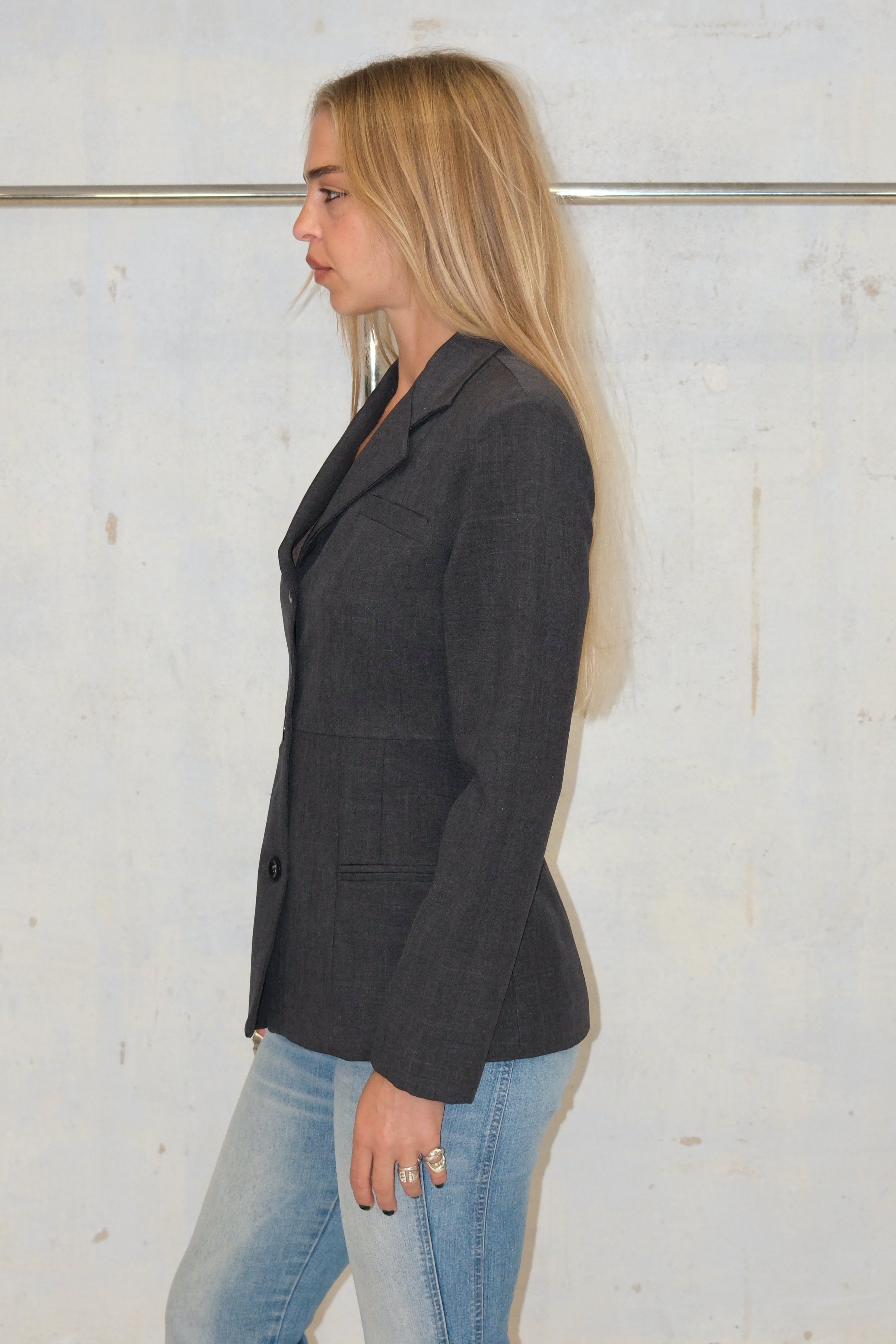 DARK GRAY OFFICE BLAZER