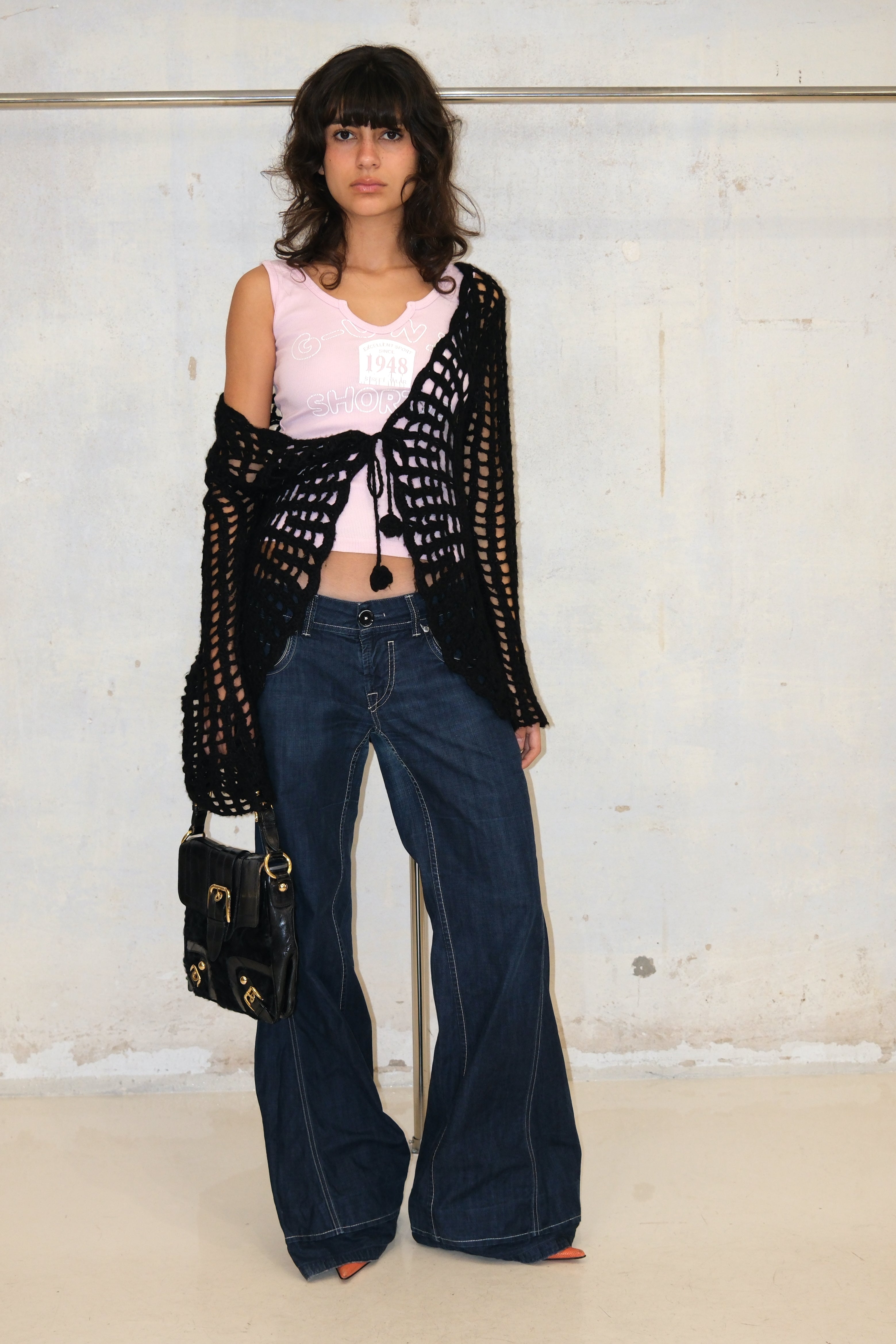 CROCHET TIE FRONT CARDIGAN