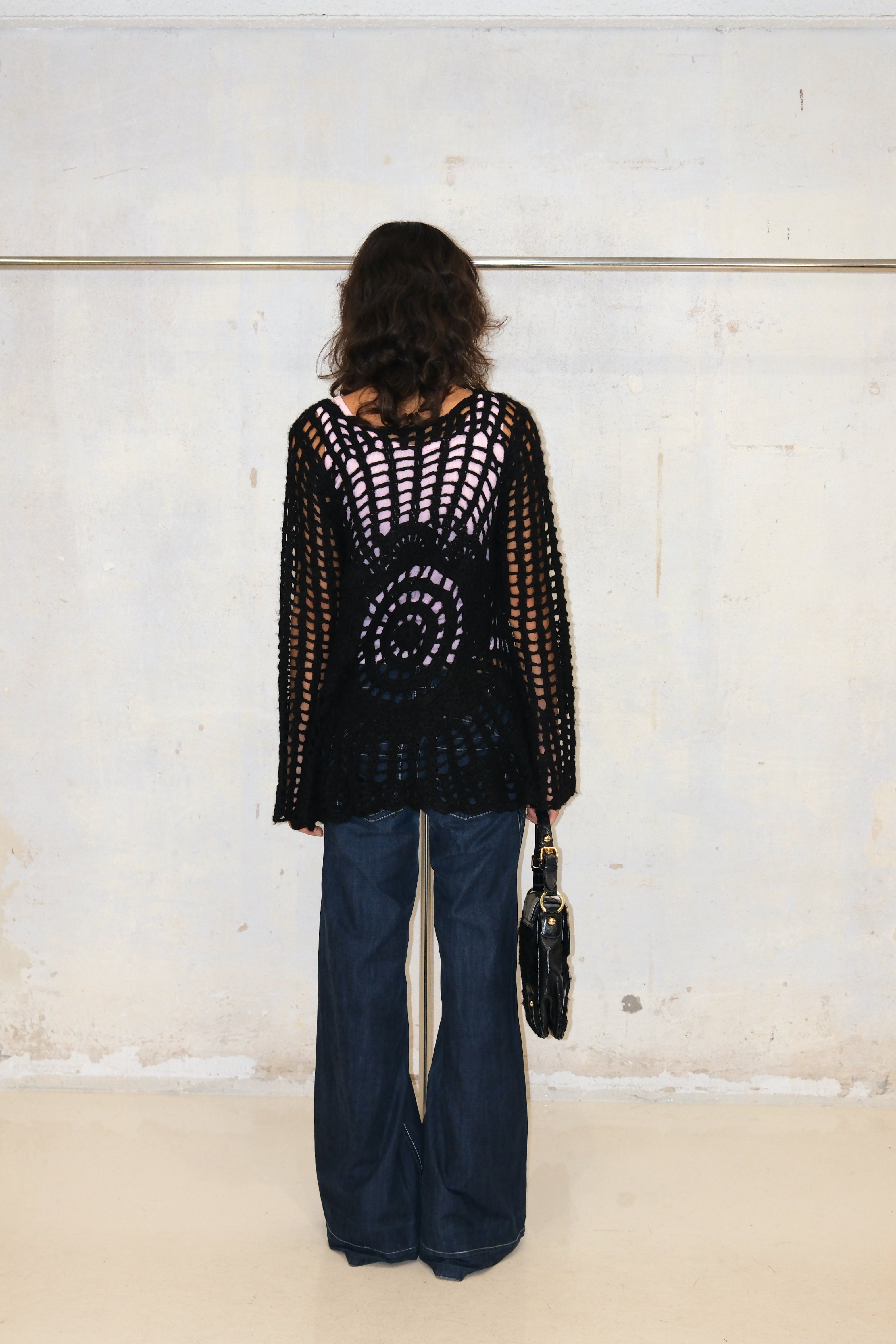 CROCHET TIE FRONT CARDIGAN