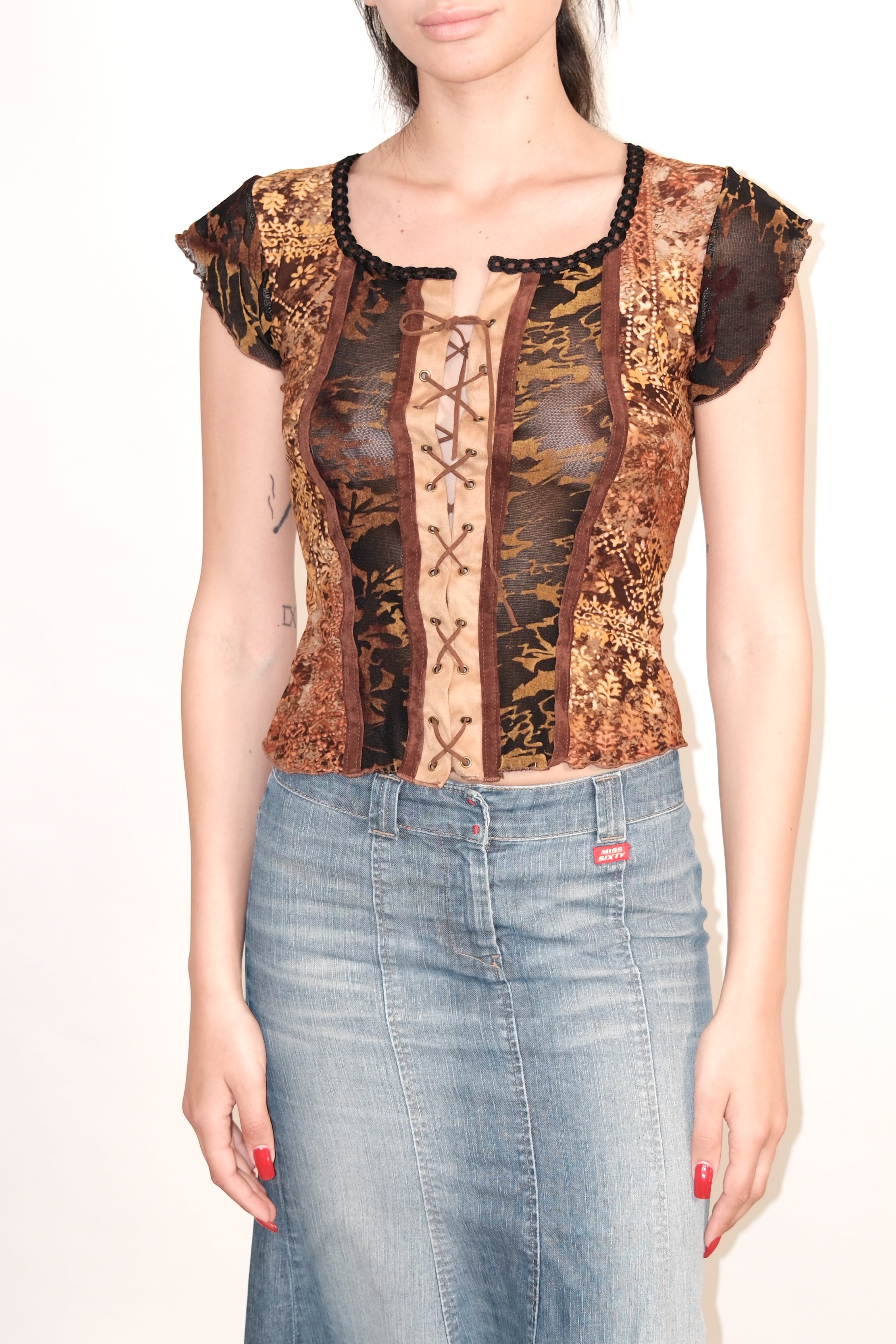Boho Tie-Front Top