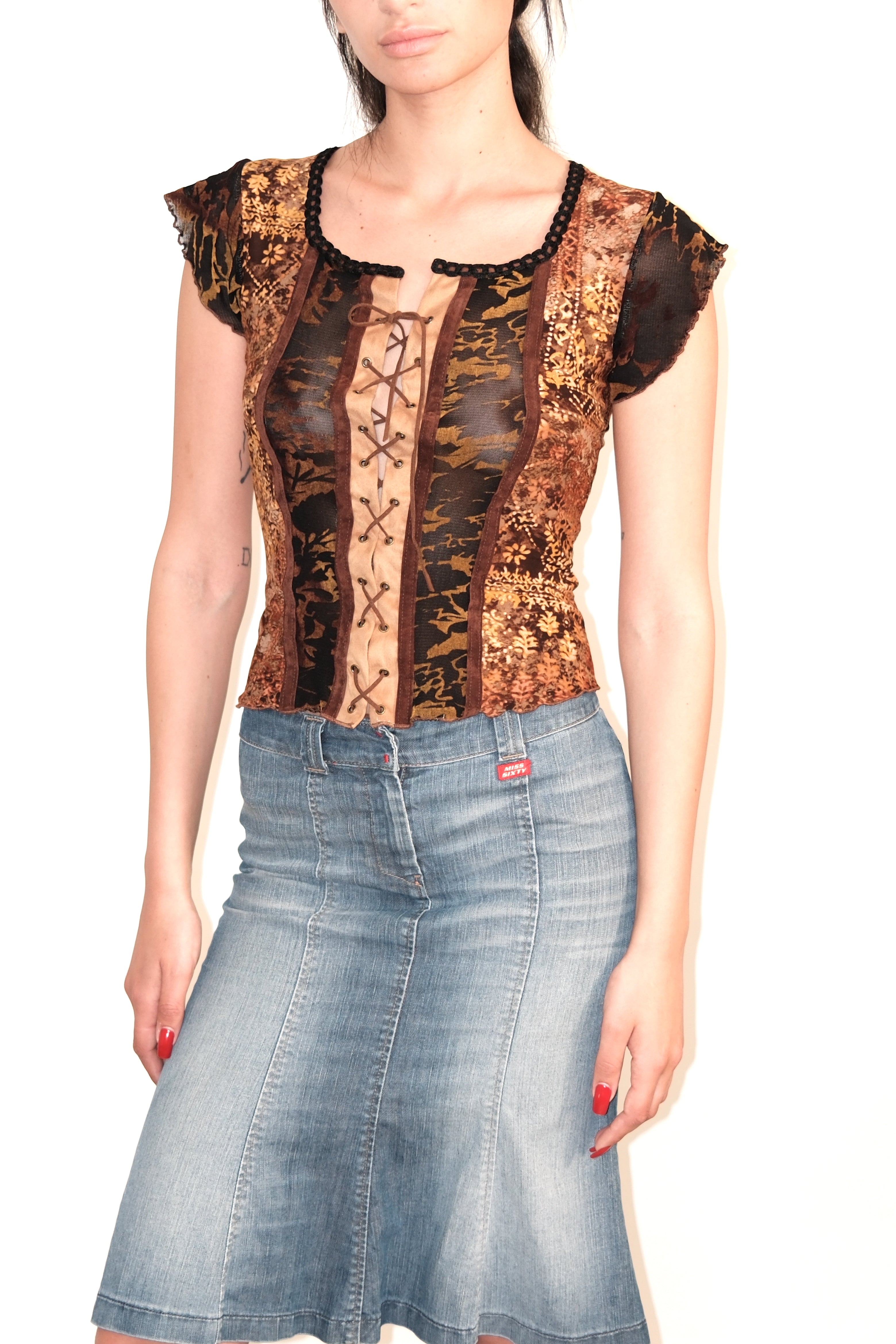 Boho Tie-Front Top