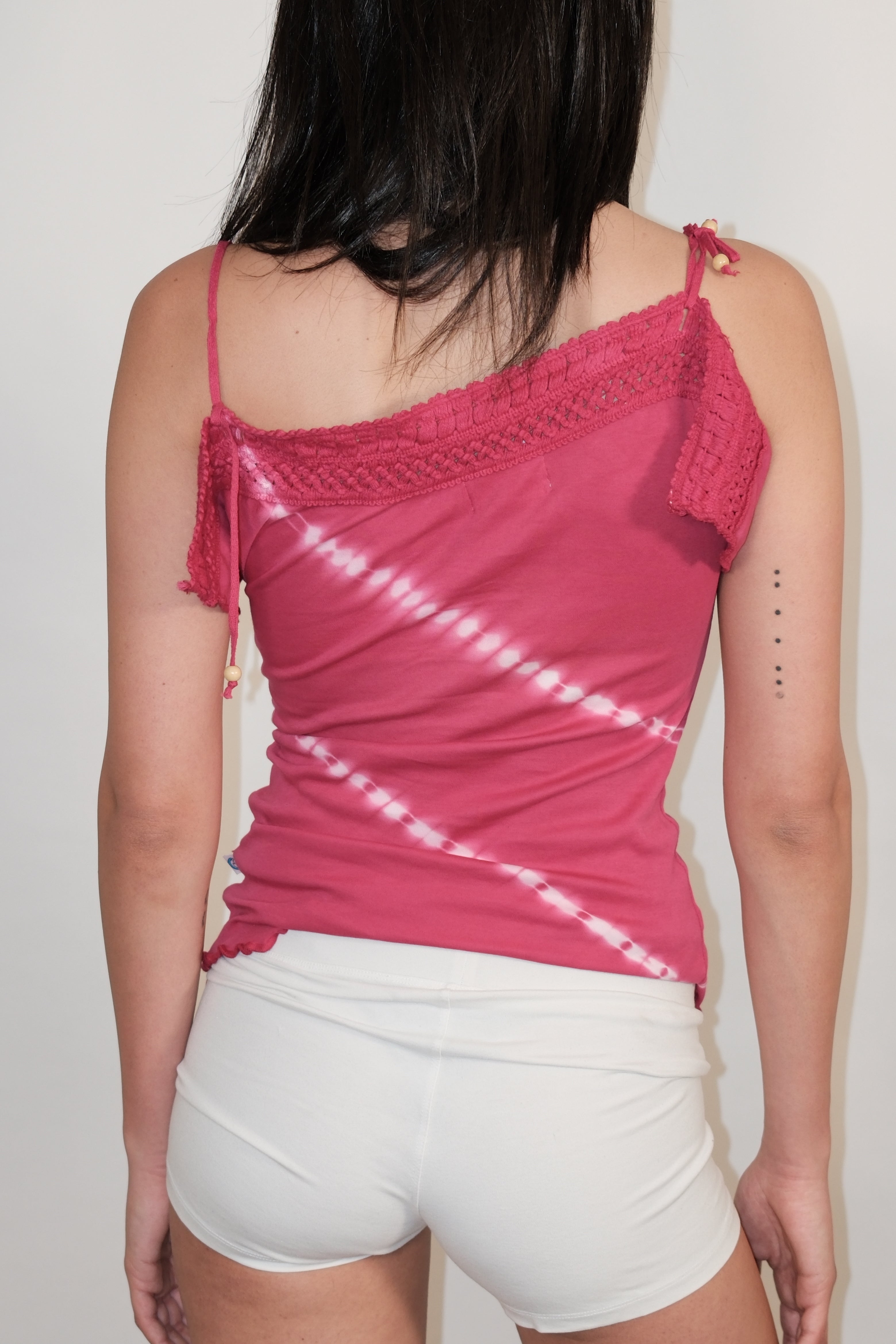 Boho Tie-Dye Off-Shoulder With Crochet Details