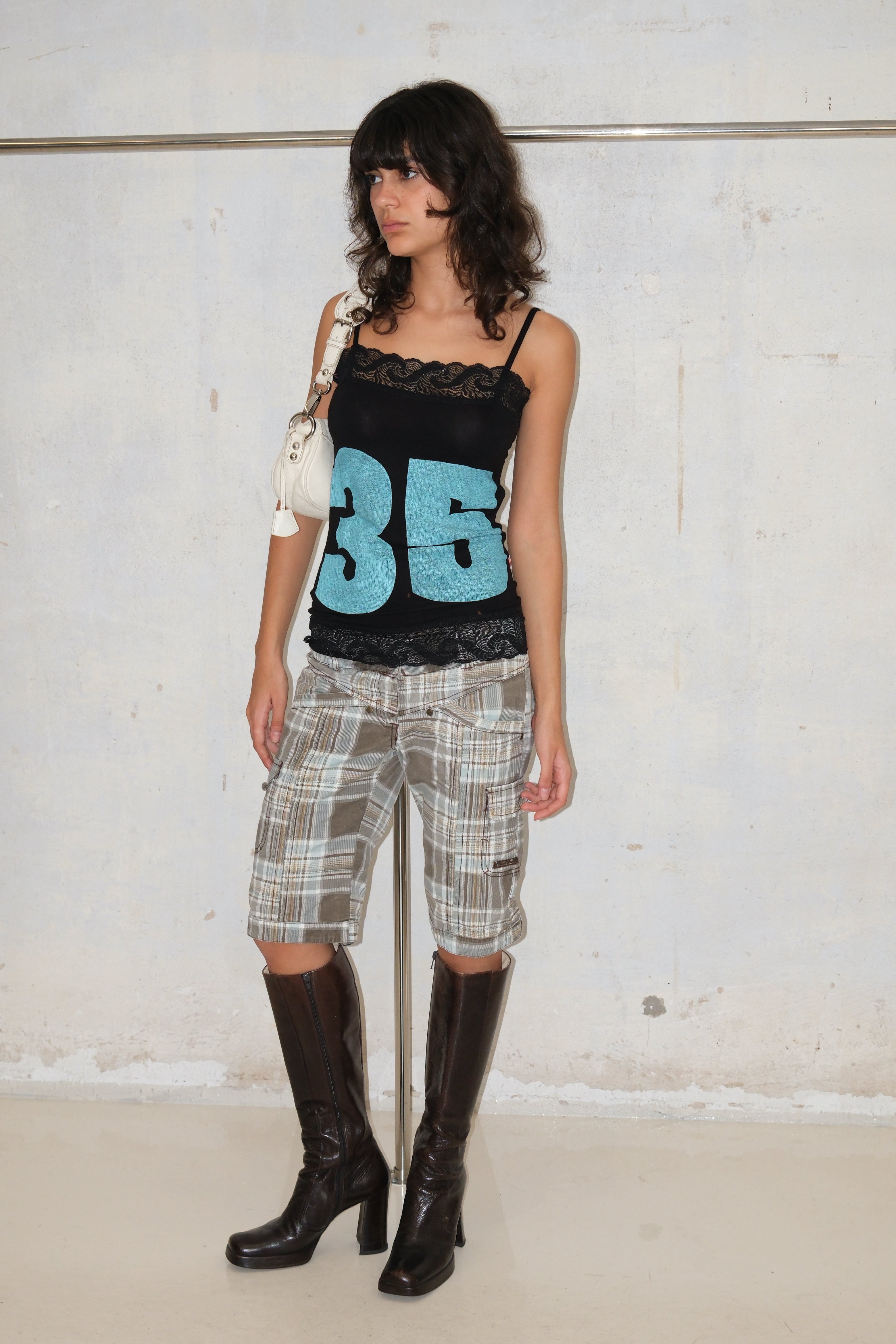 Plaid Pastel Toned 3/4 Pants Size 34-36