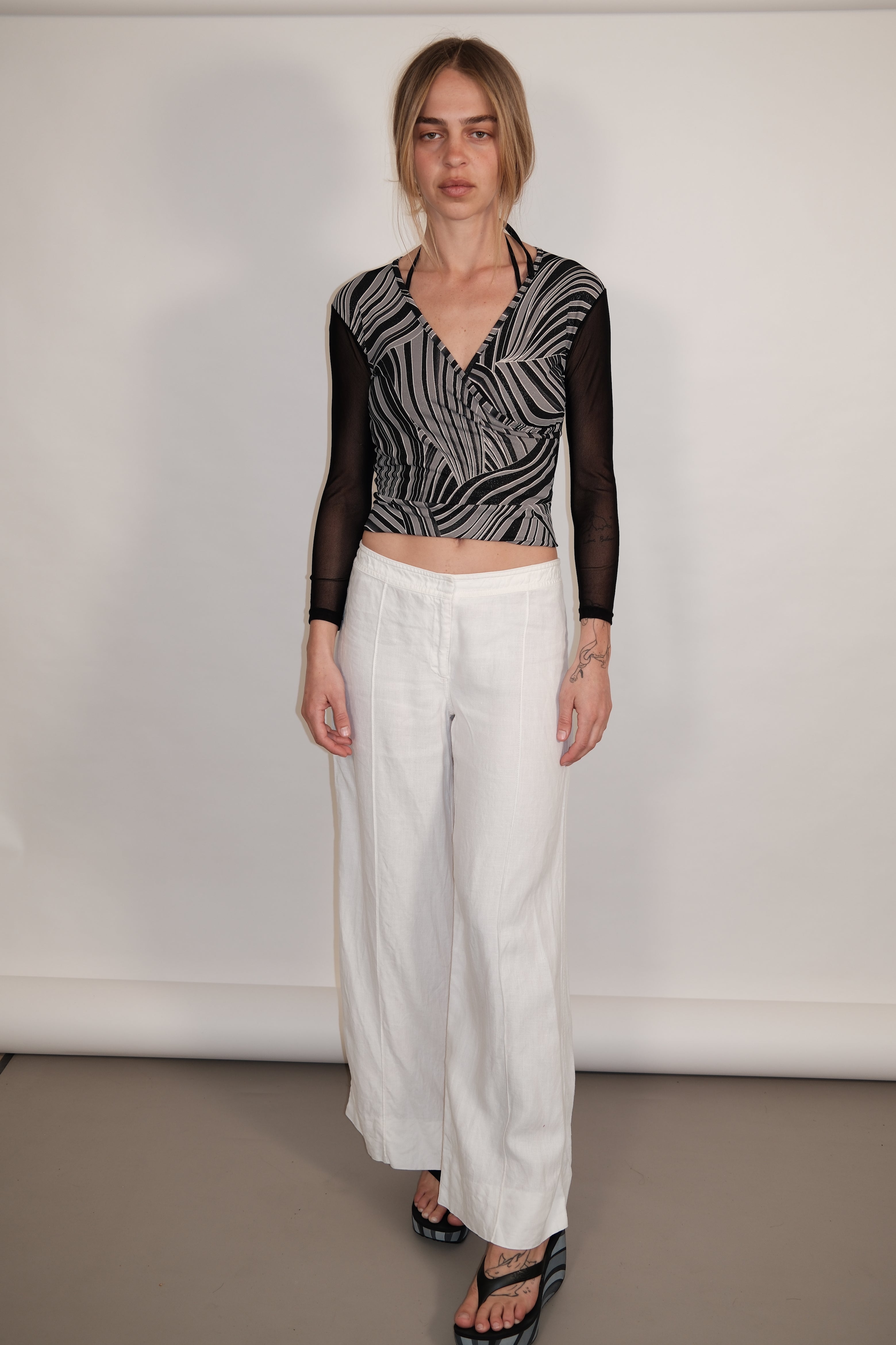 MAX&Co White Wide-Leg Trousers