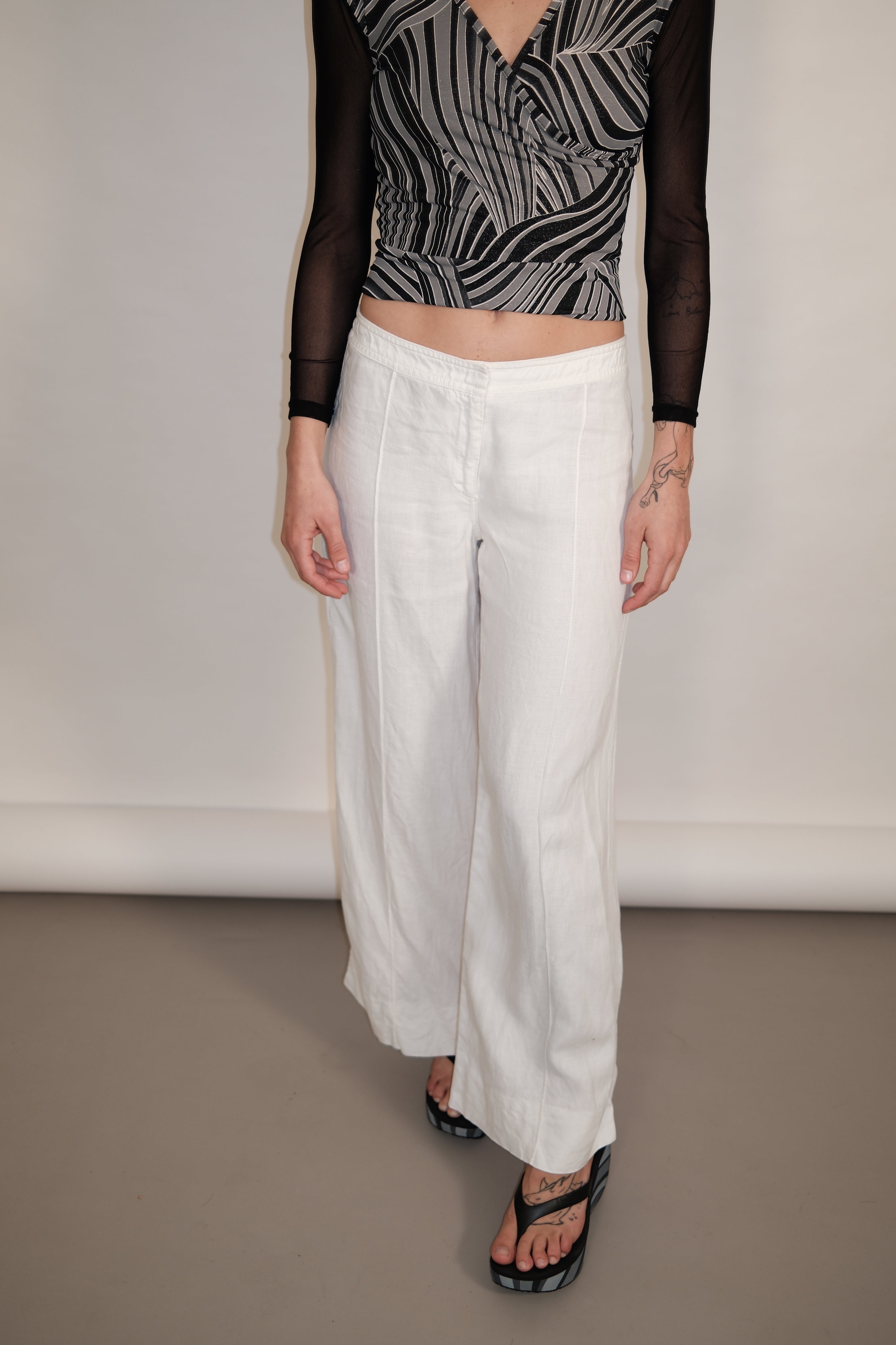 MAX&Co White Wide-Leg Trousers