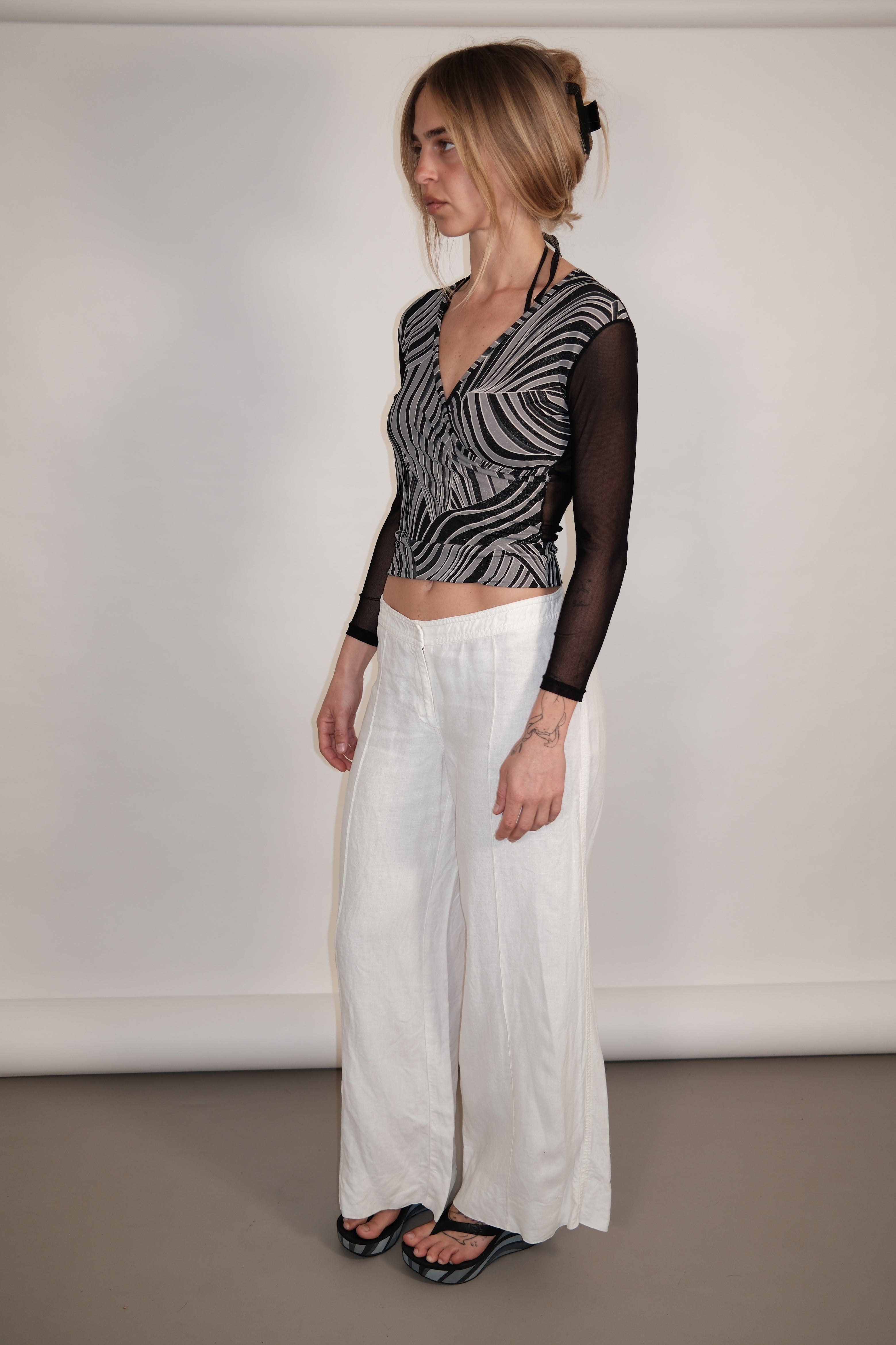 MAX&Co White Wide-Leg Trousers