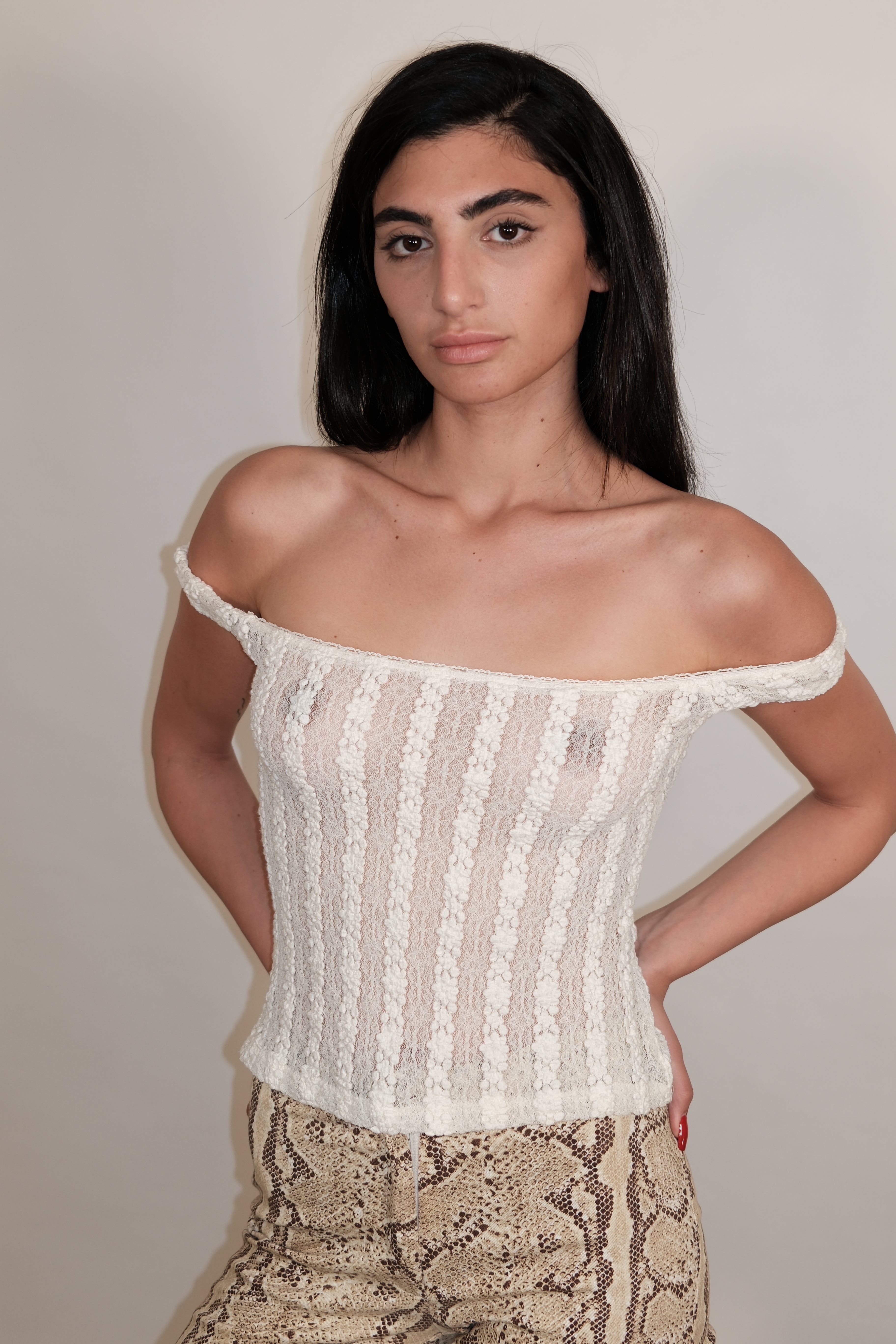 Cute Off-Shoulder Lace Top
