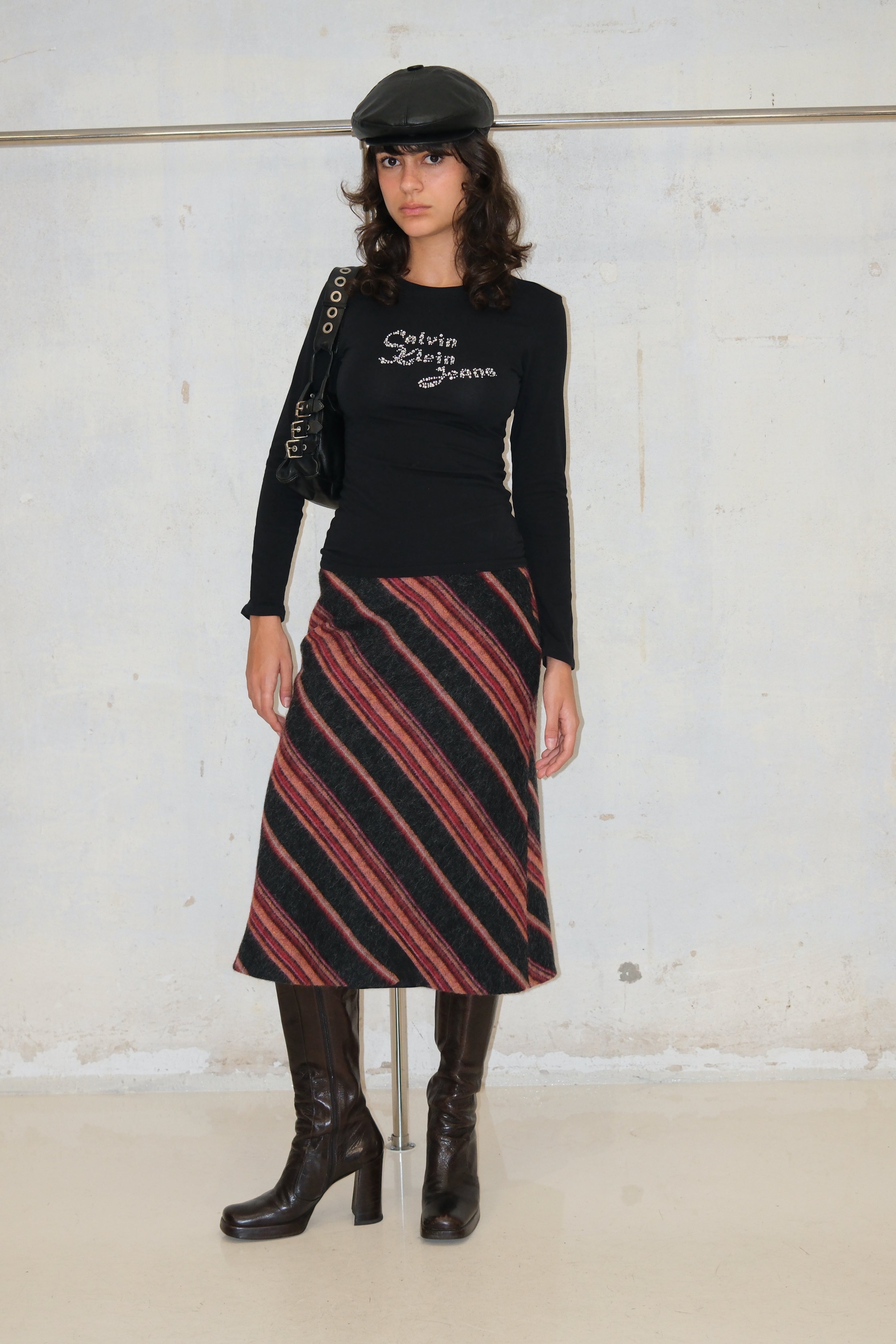 KOOKAI KNIT MID SKIRT