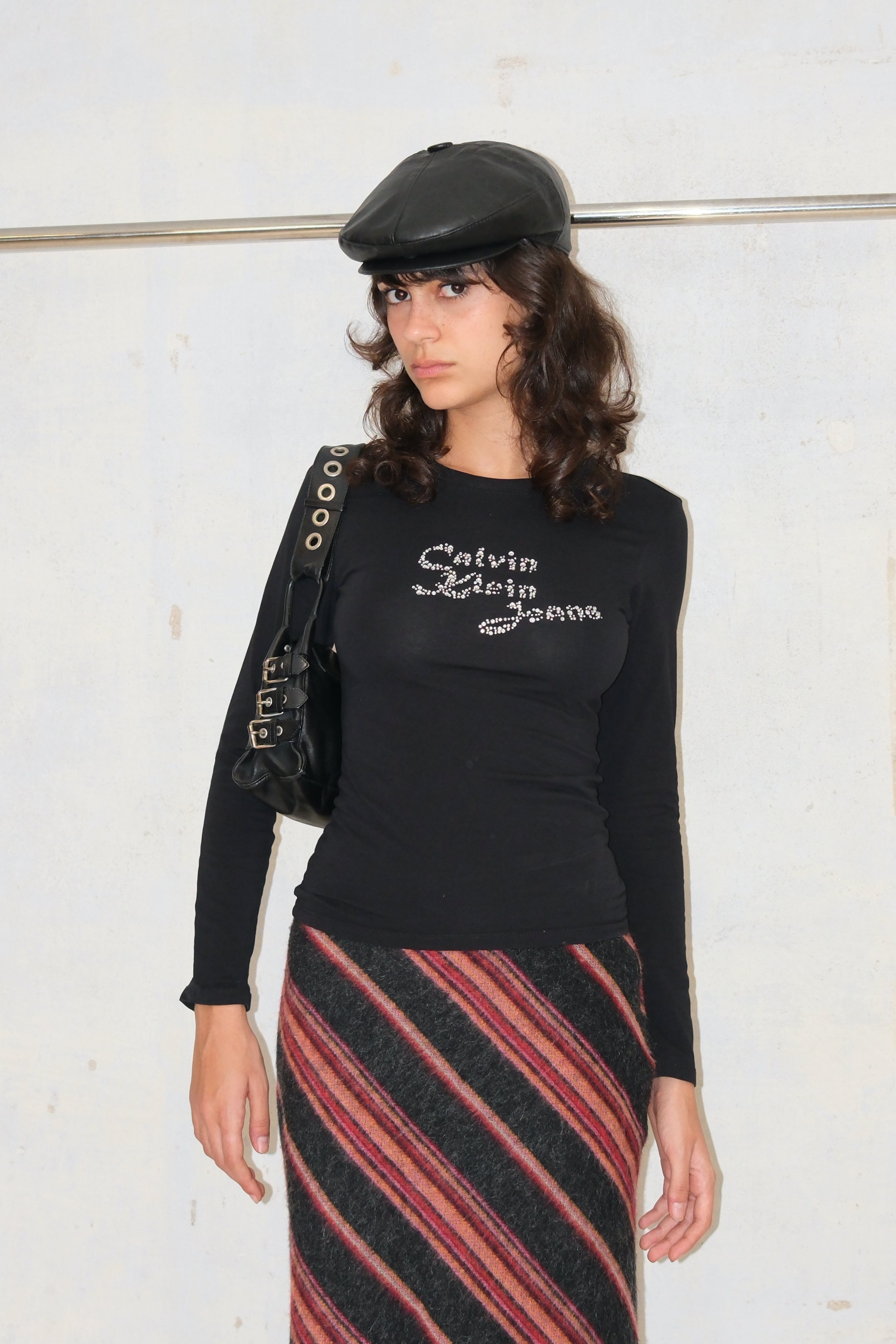 CALVIN KLEIN JEANS STUDDED LONG SLEEVE TOP