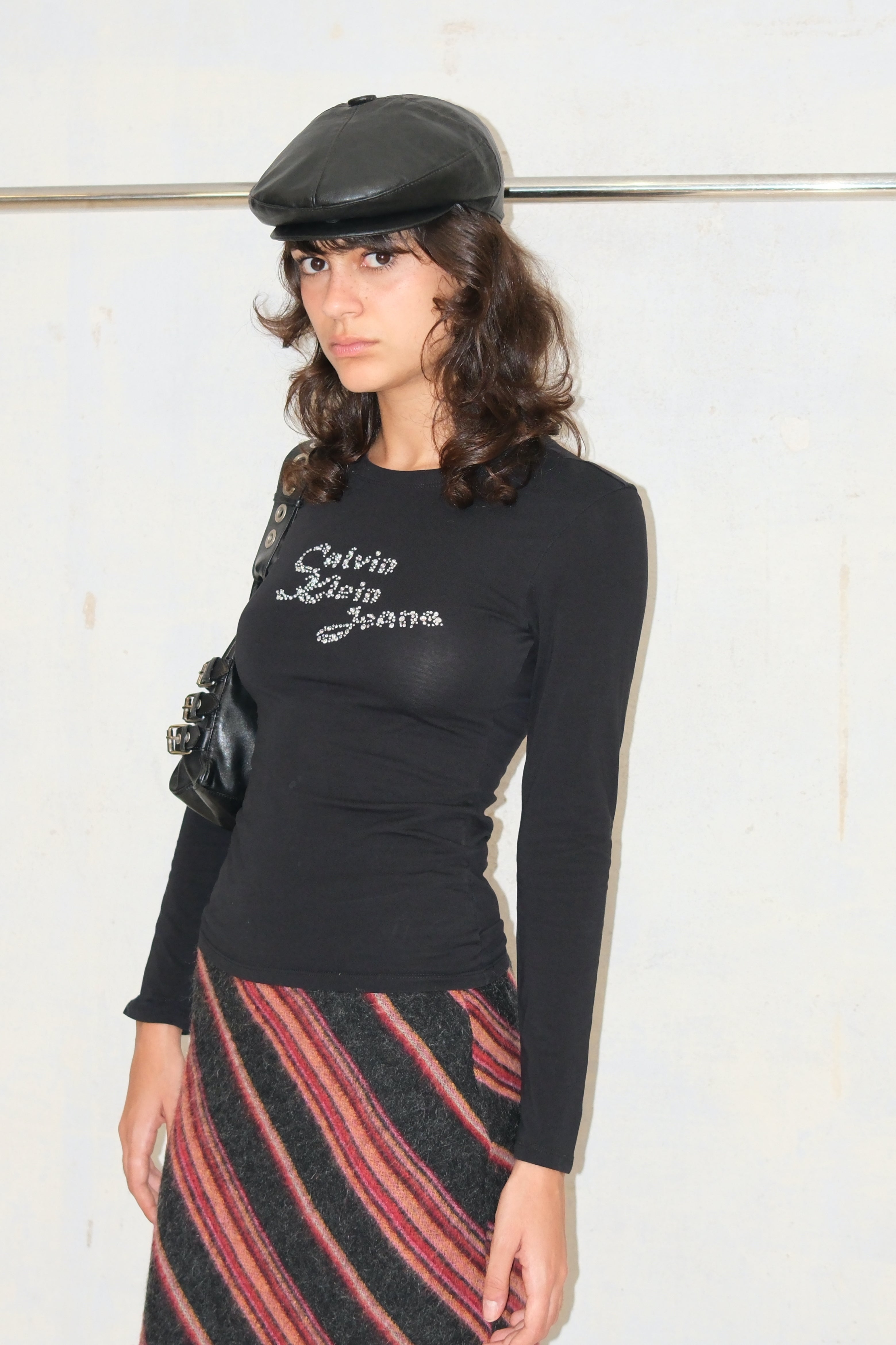 CALVIN KLEIN JEANS STUDDED LONG SLEEVE TOP