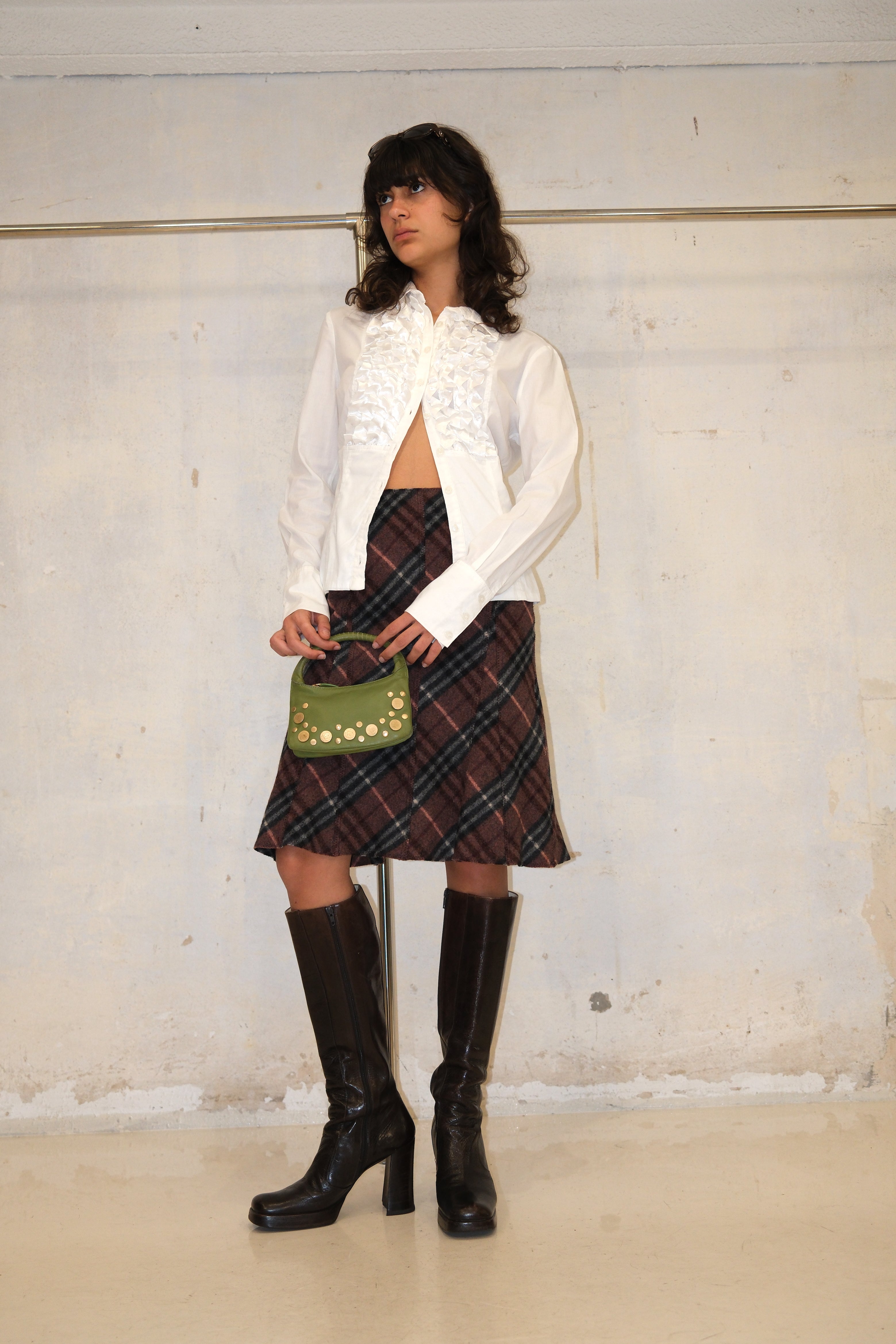 BURBERRY KNIT MID SKIRT