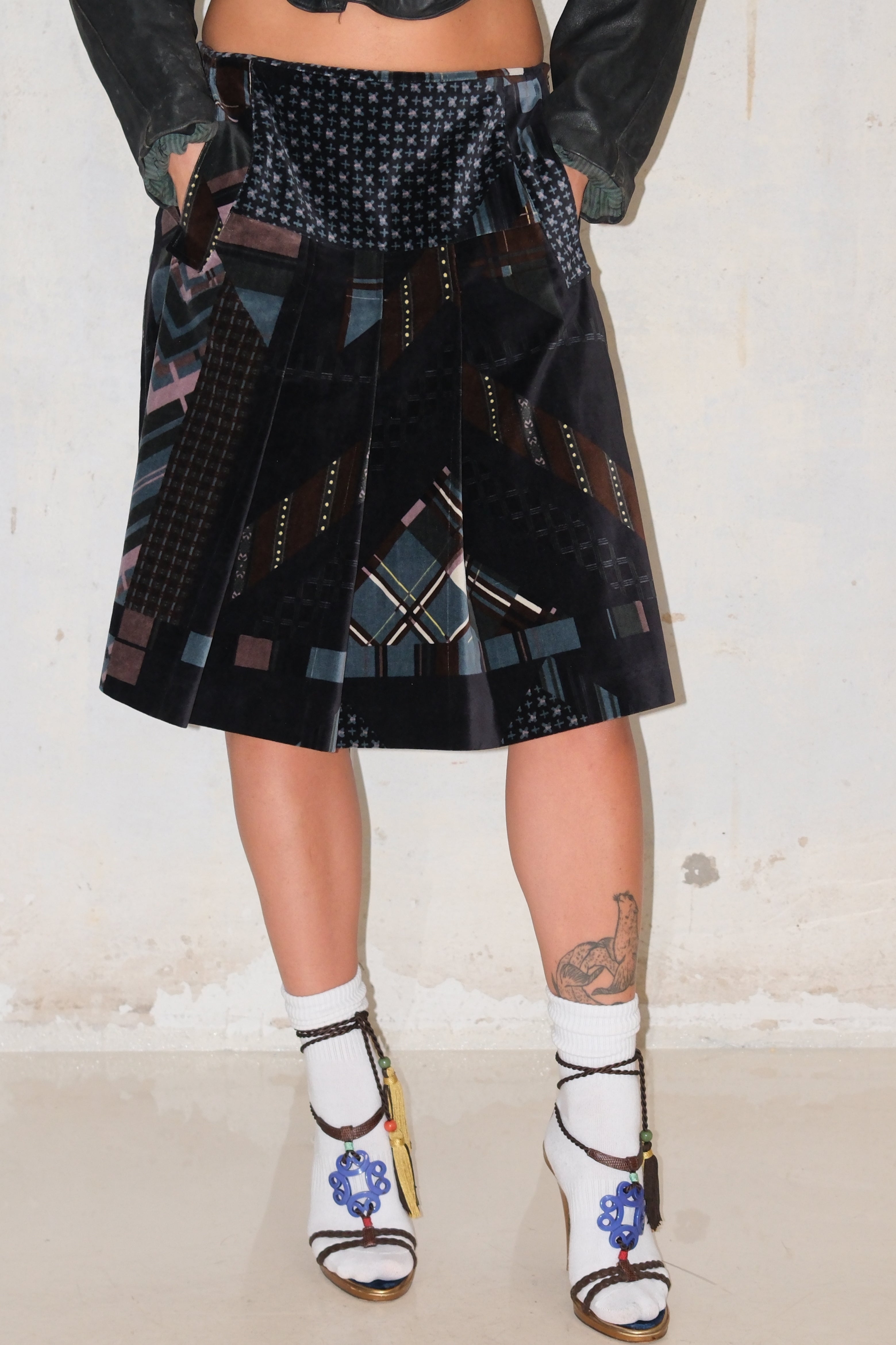 KENZO PLEATED MIDI SKIRT