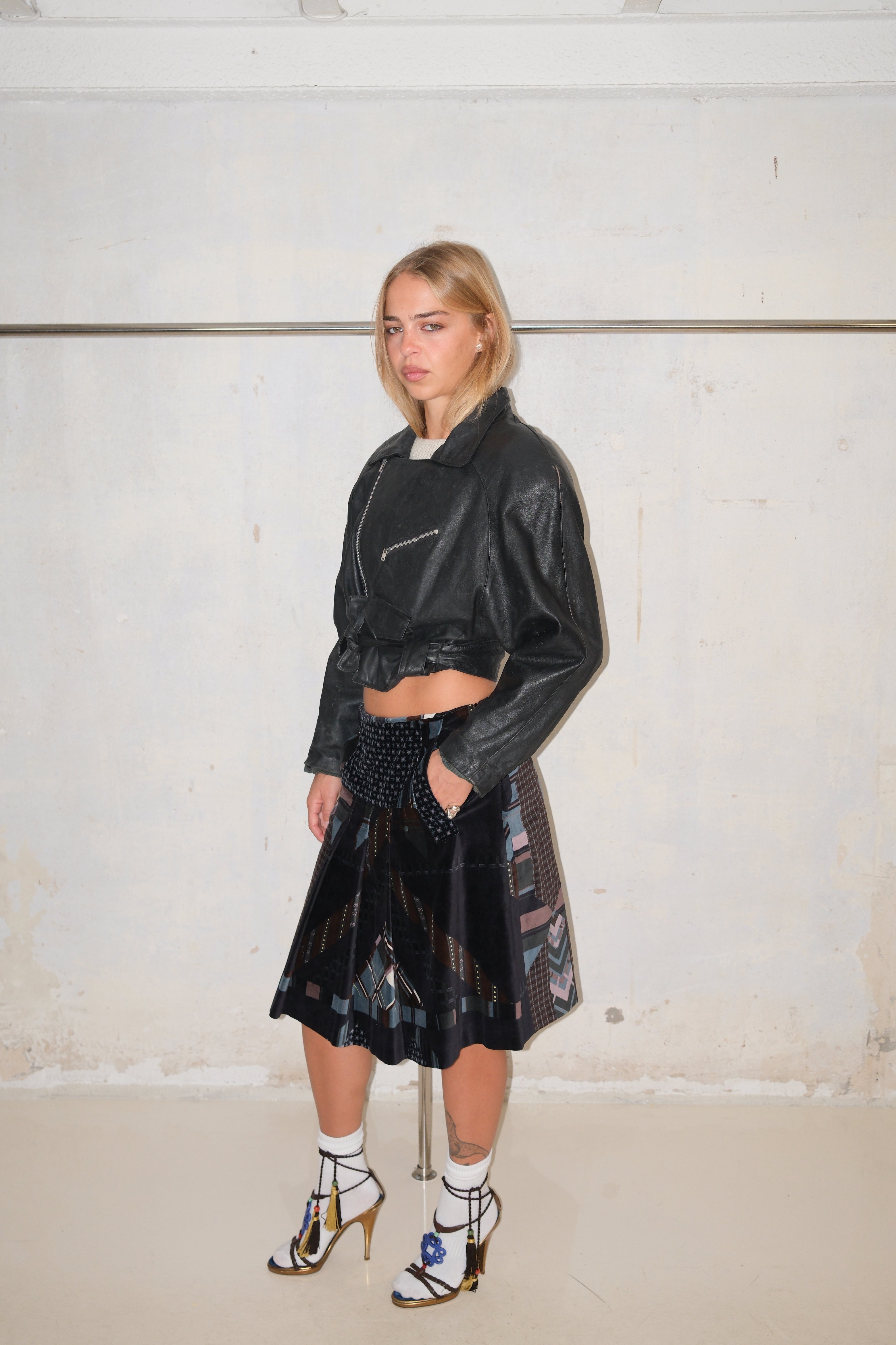 KENZO PLEATED MIDI SKIRT