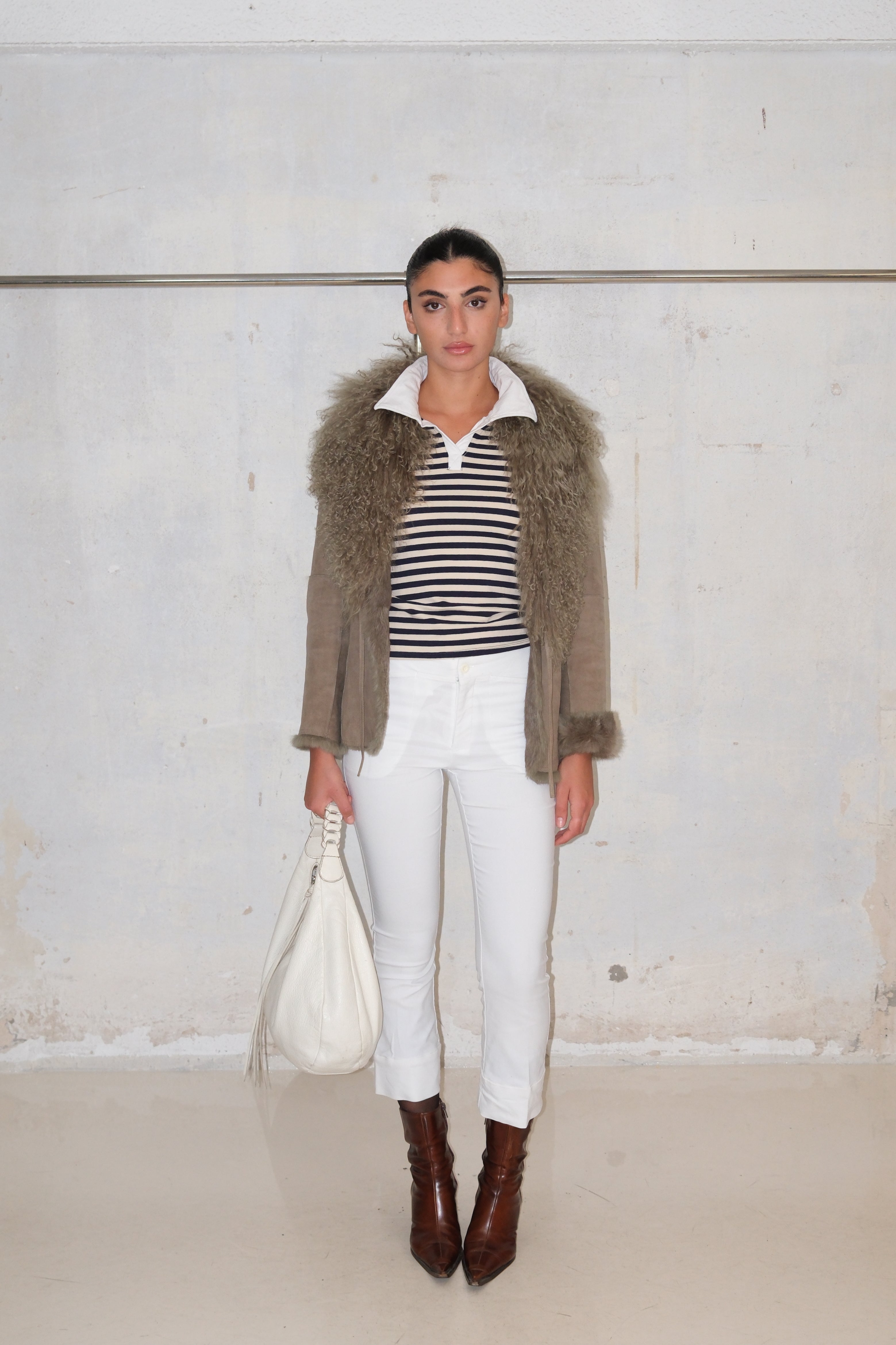 CUTE STRIPED TOP WITH WHITE COLLAR