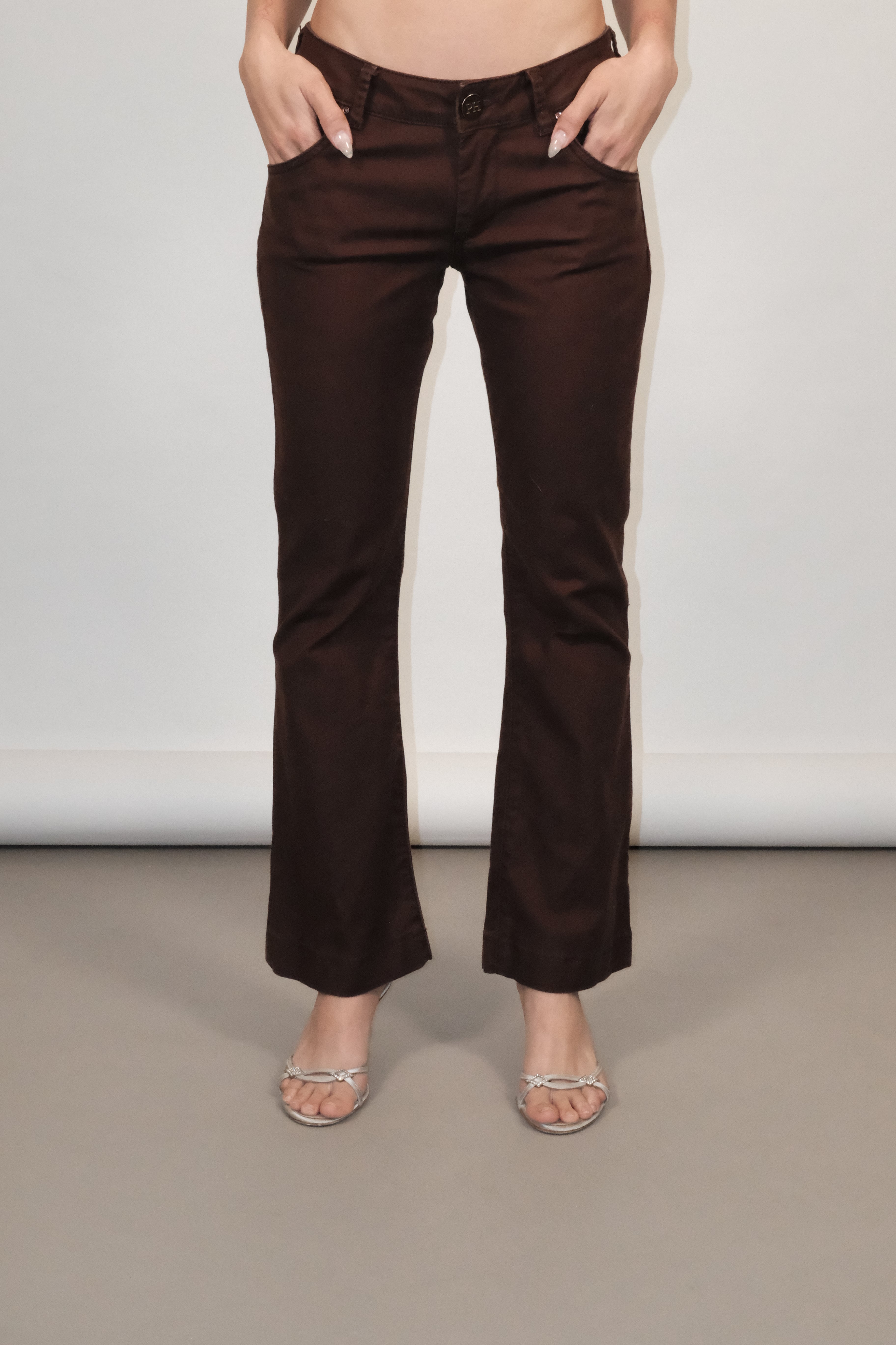 Slim Leg denim Pants in brown Size 36-37