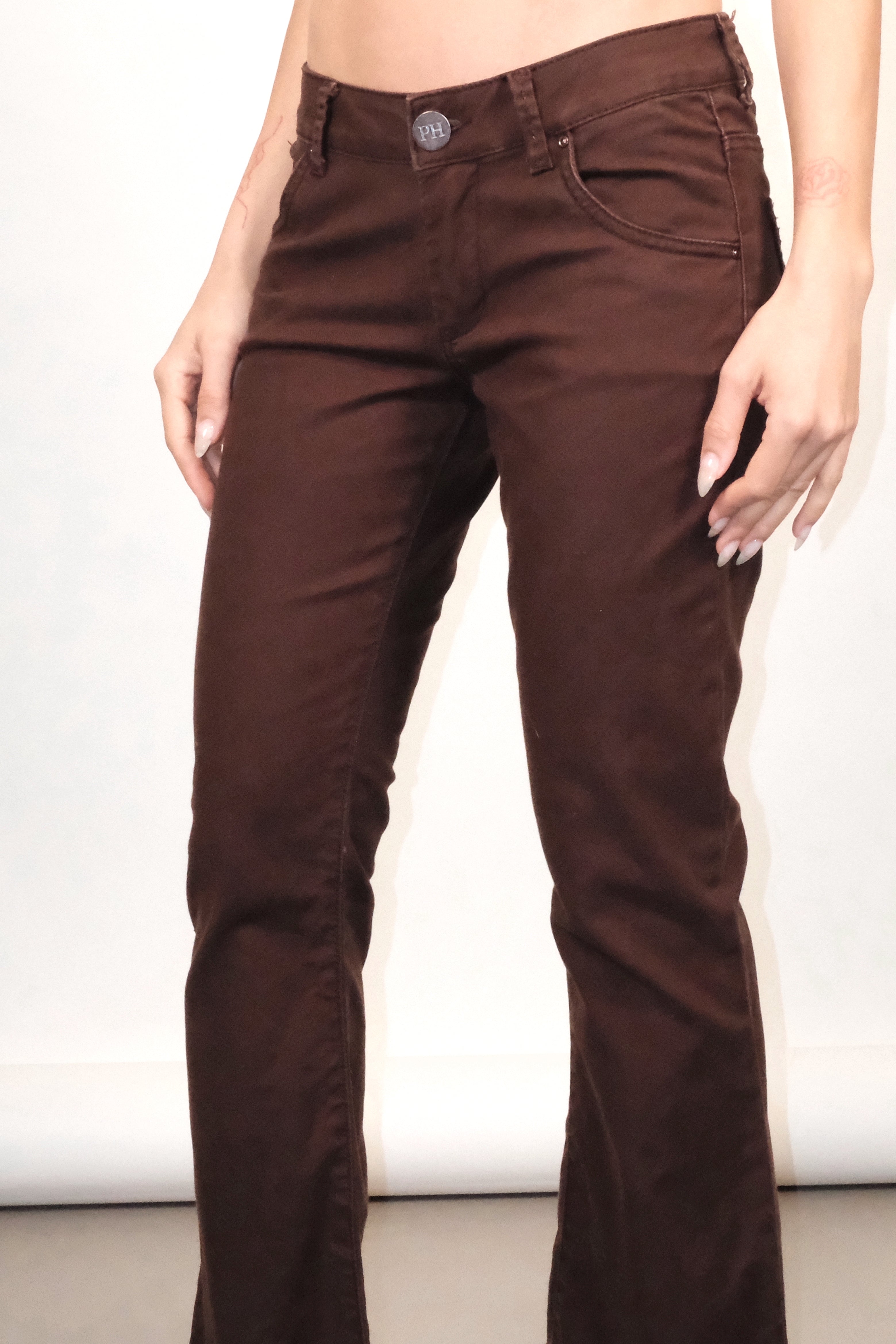 Slim Leg denim Pants in brown Size 36-37