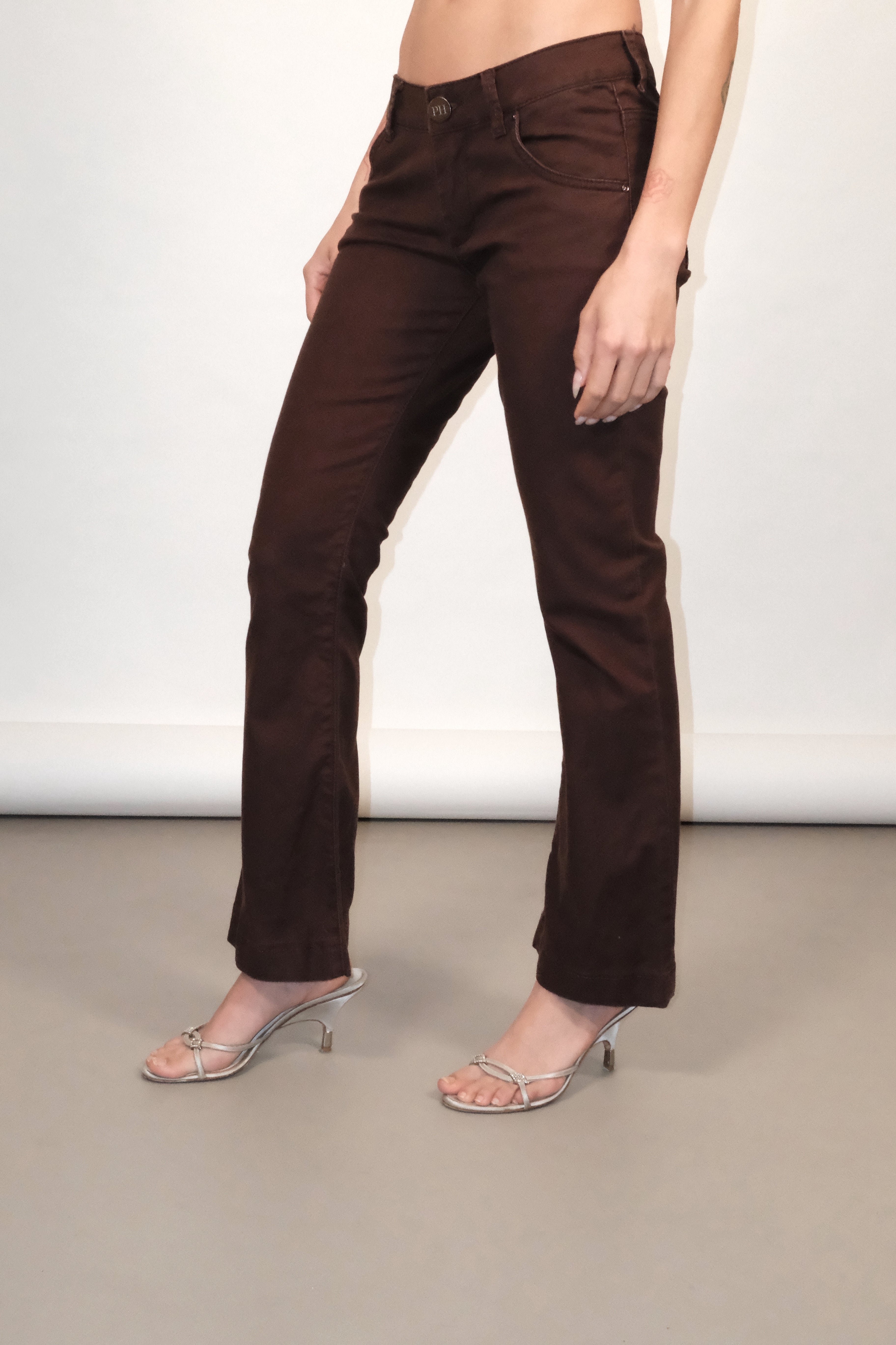 Slim Leg denim Pants in brown Size 36-37