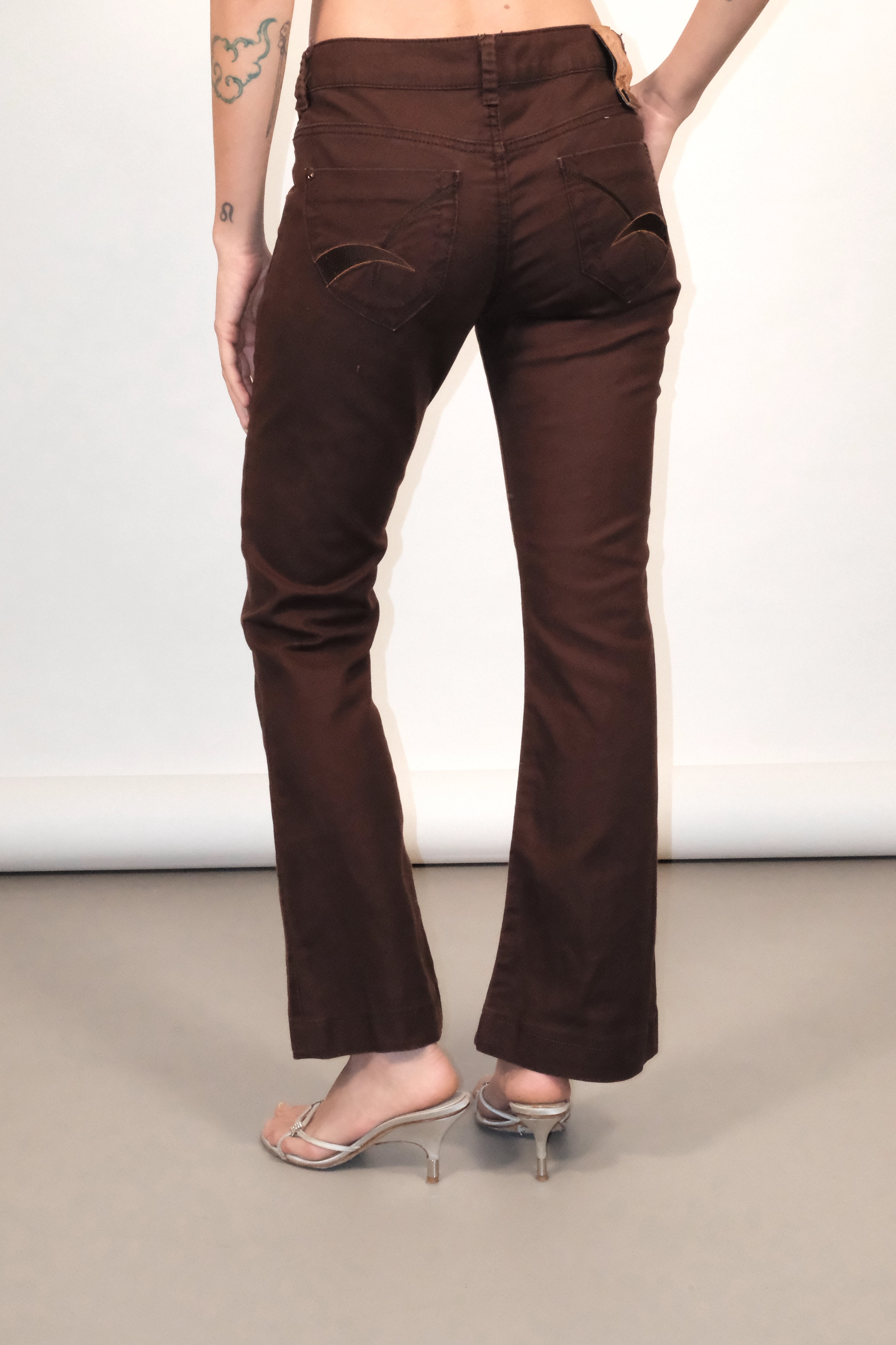 Slim Leg denim Pants in brown Size 36-37