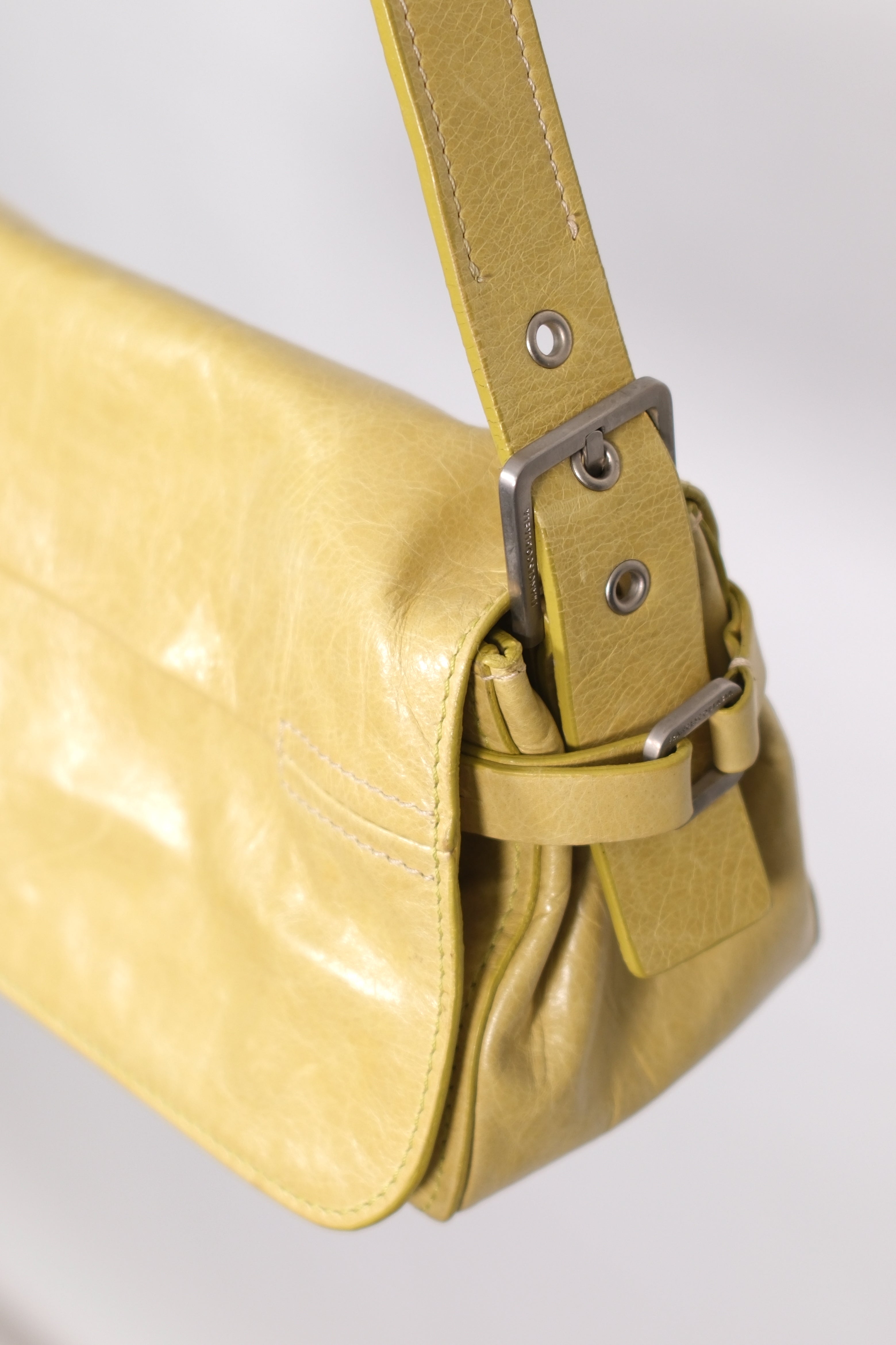 Francesco Biasia Lime Shoulder Bag