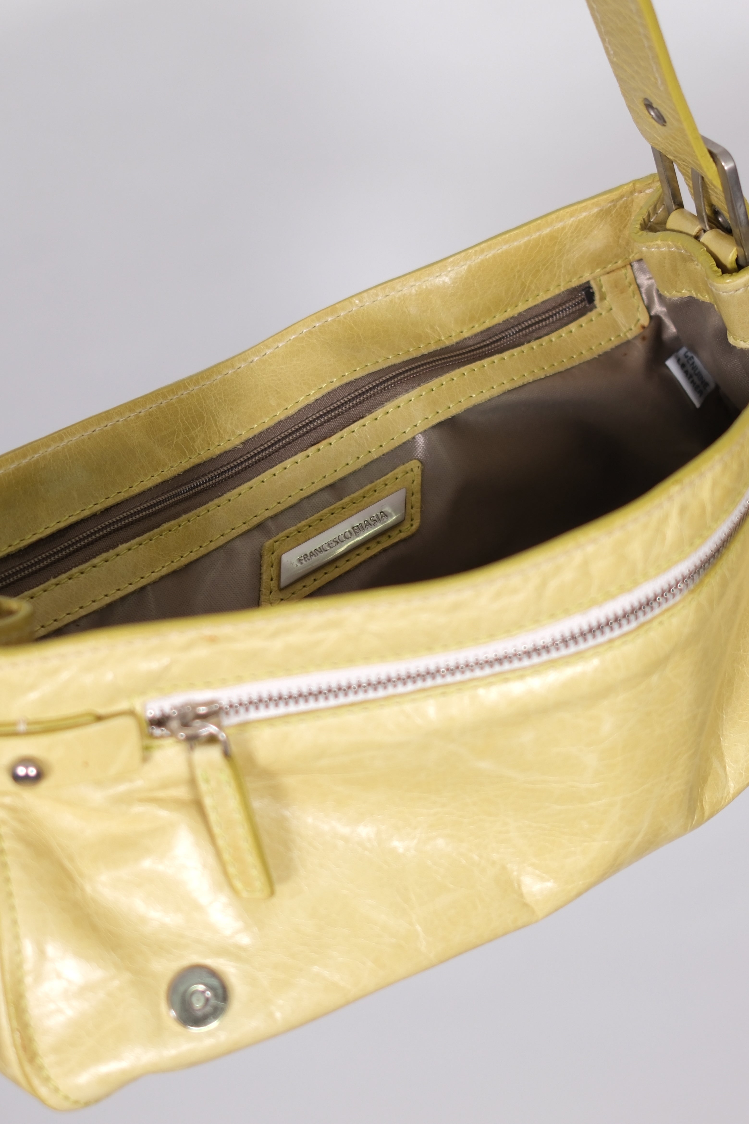 Francesco Biasia Lime Shoulder Bag