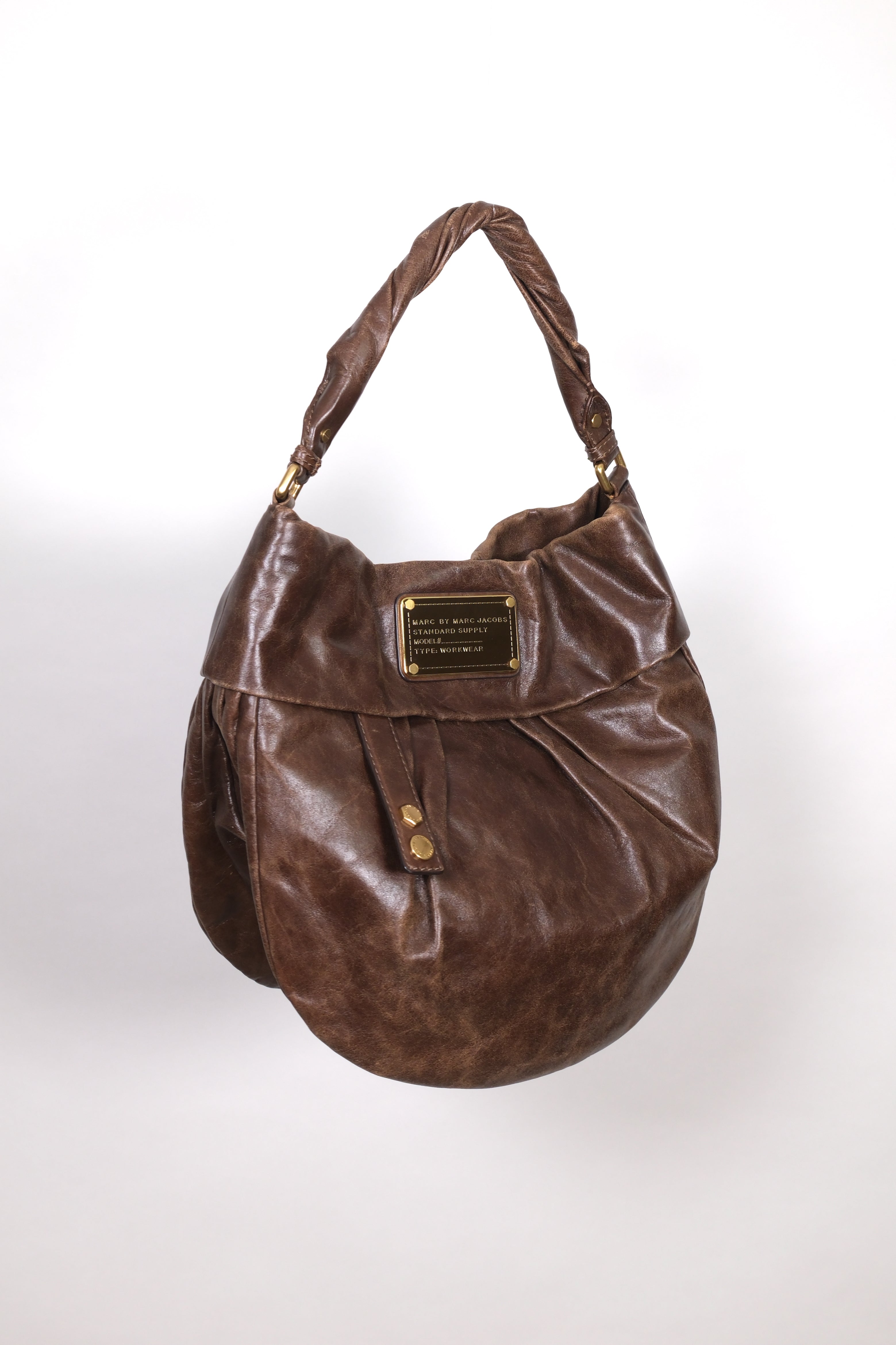 Marc Jacobs Brown Leather Hobo Bag